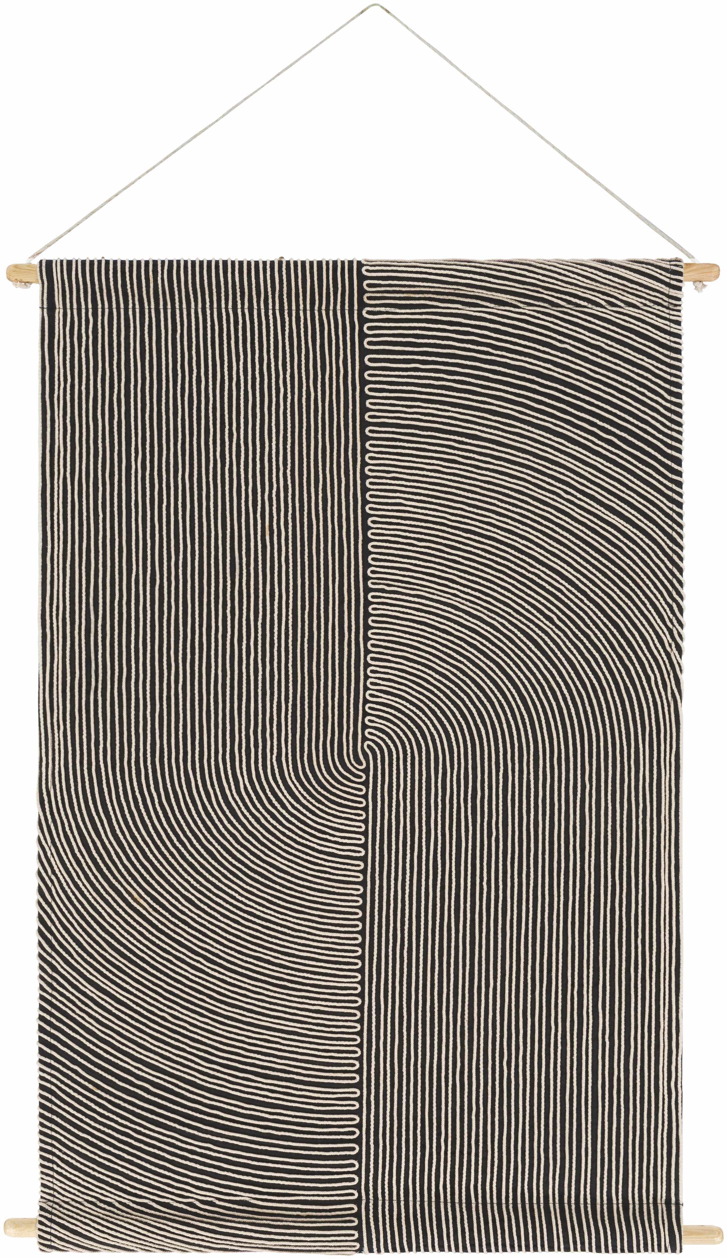 Lanse Black and White Geometric Wall Hanging - Image 2