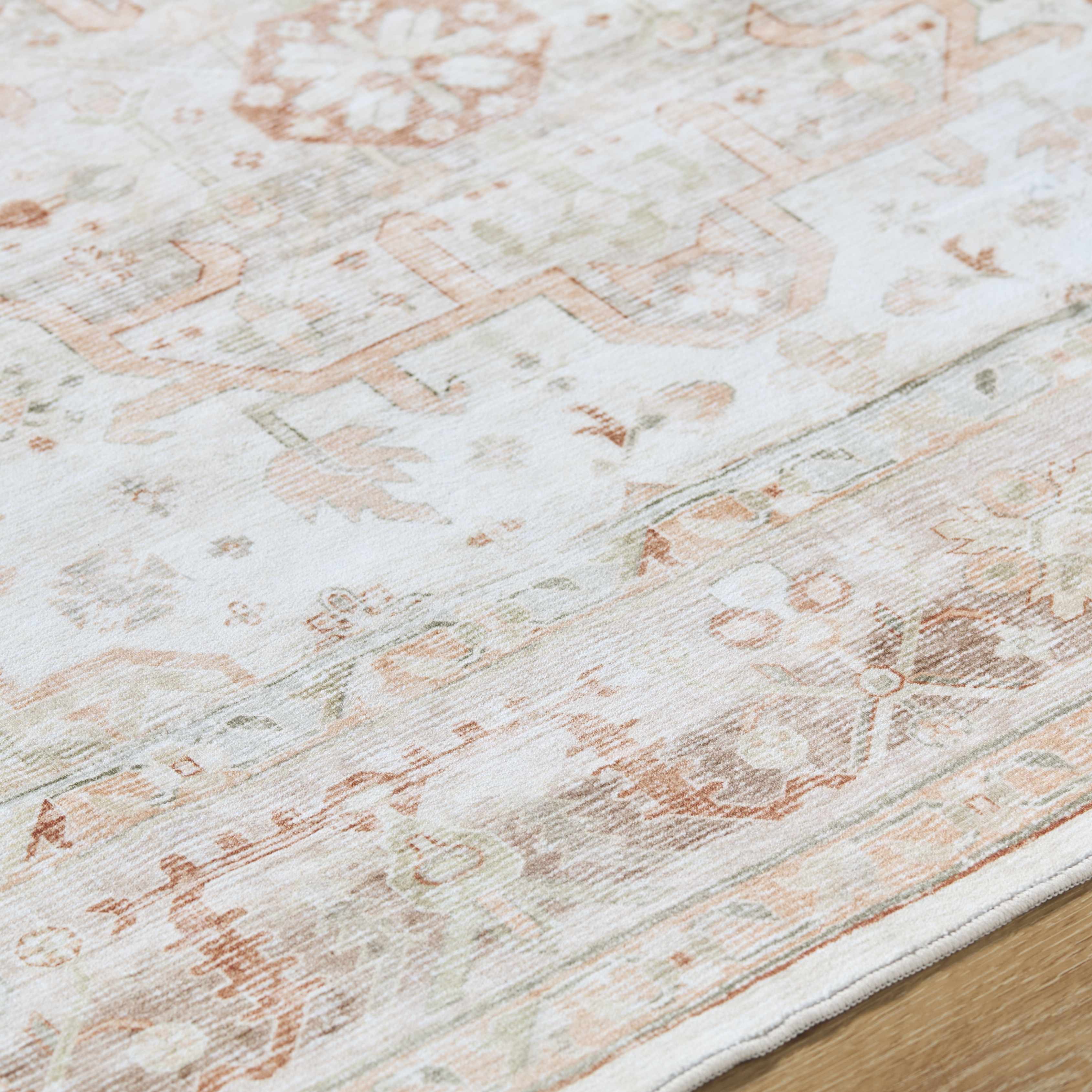 Laran Rust Distressed Washable Area Rug - Image 11