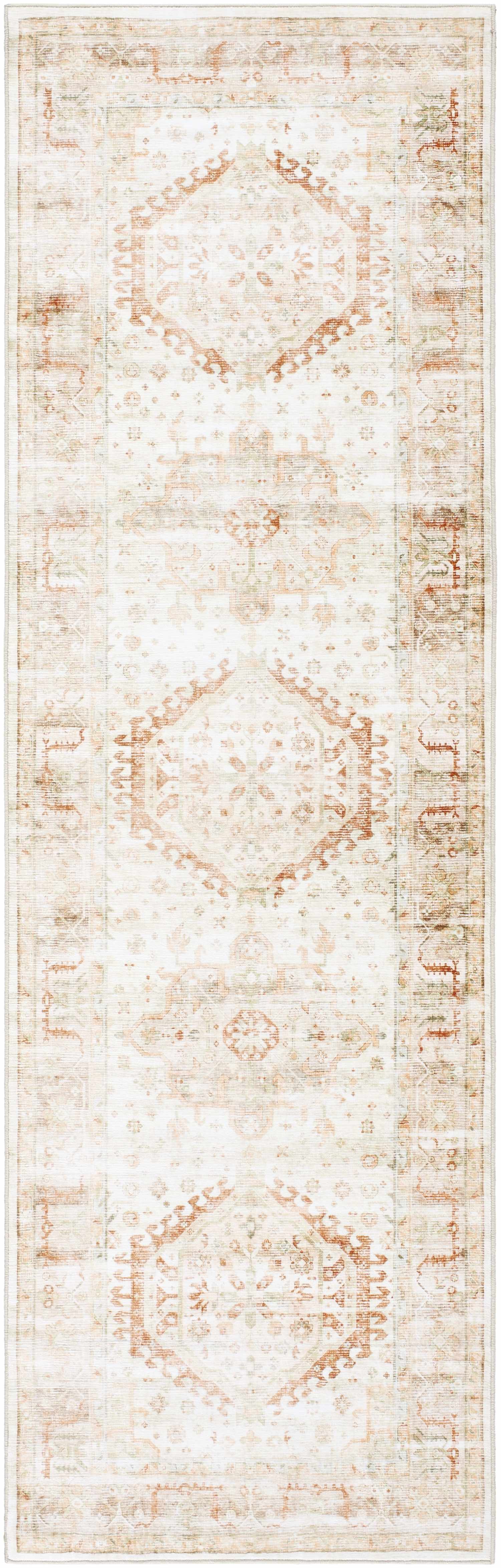 Laran Rust Distressed Washable Area Rug - Image 4