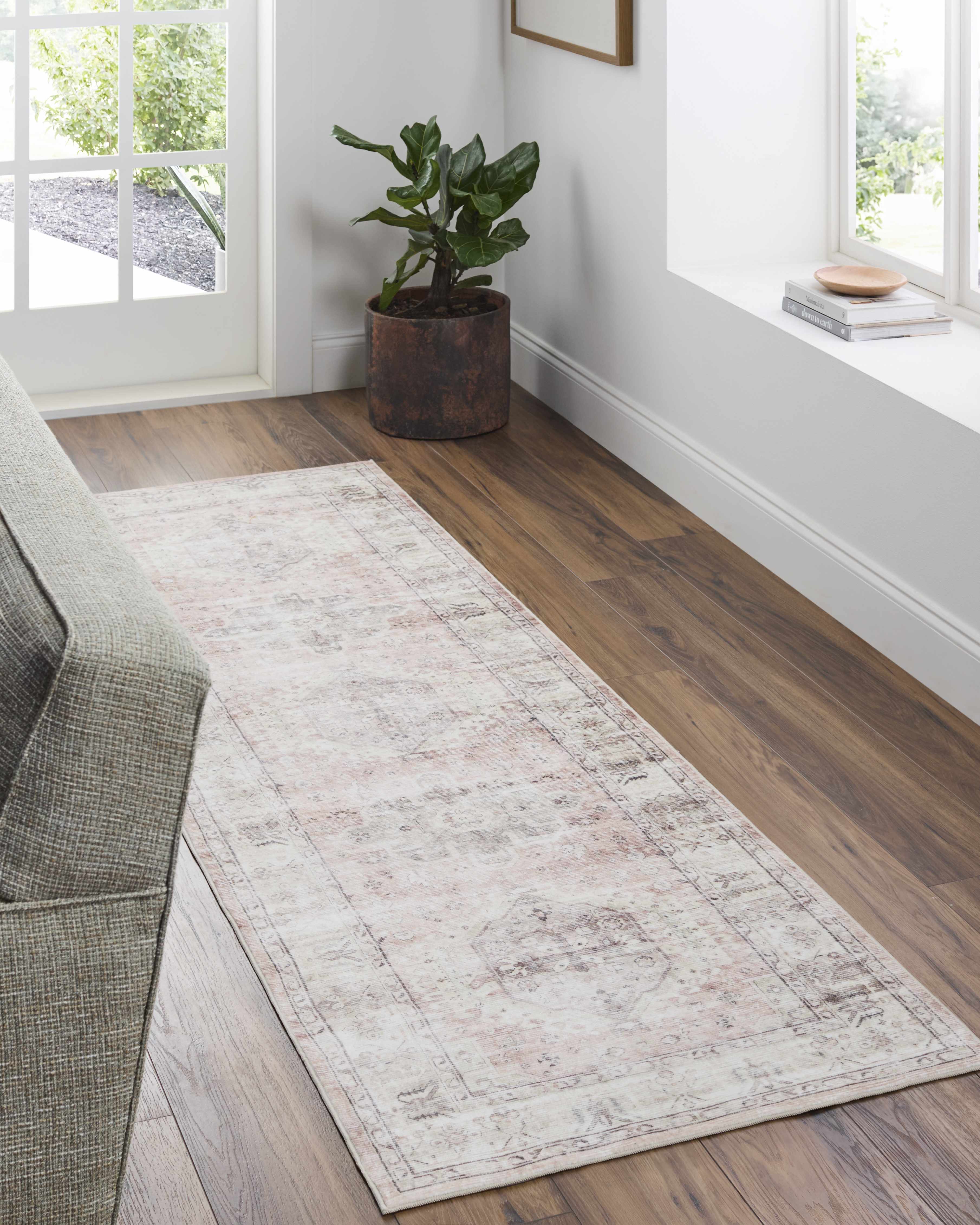 Laran Taupe Distressed Washable Area Rug - Image 8