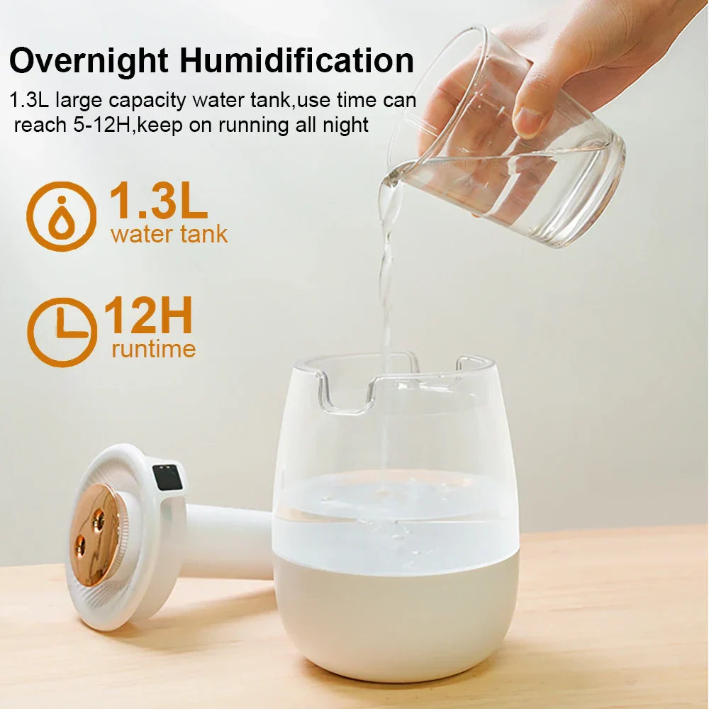 Large Capacity Air Humidifier Dual Spray Cool Mist Quiet Desktop Home Office - Image 4