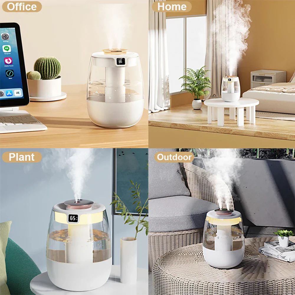 Large Capacity Air Humidifier Dual Spray Cool Mist Quiet Desktop Home Office - Image 6