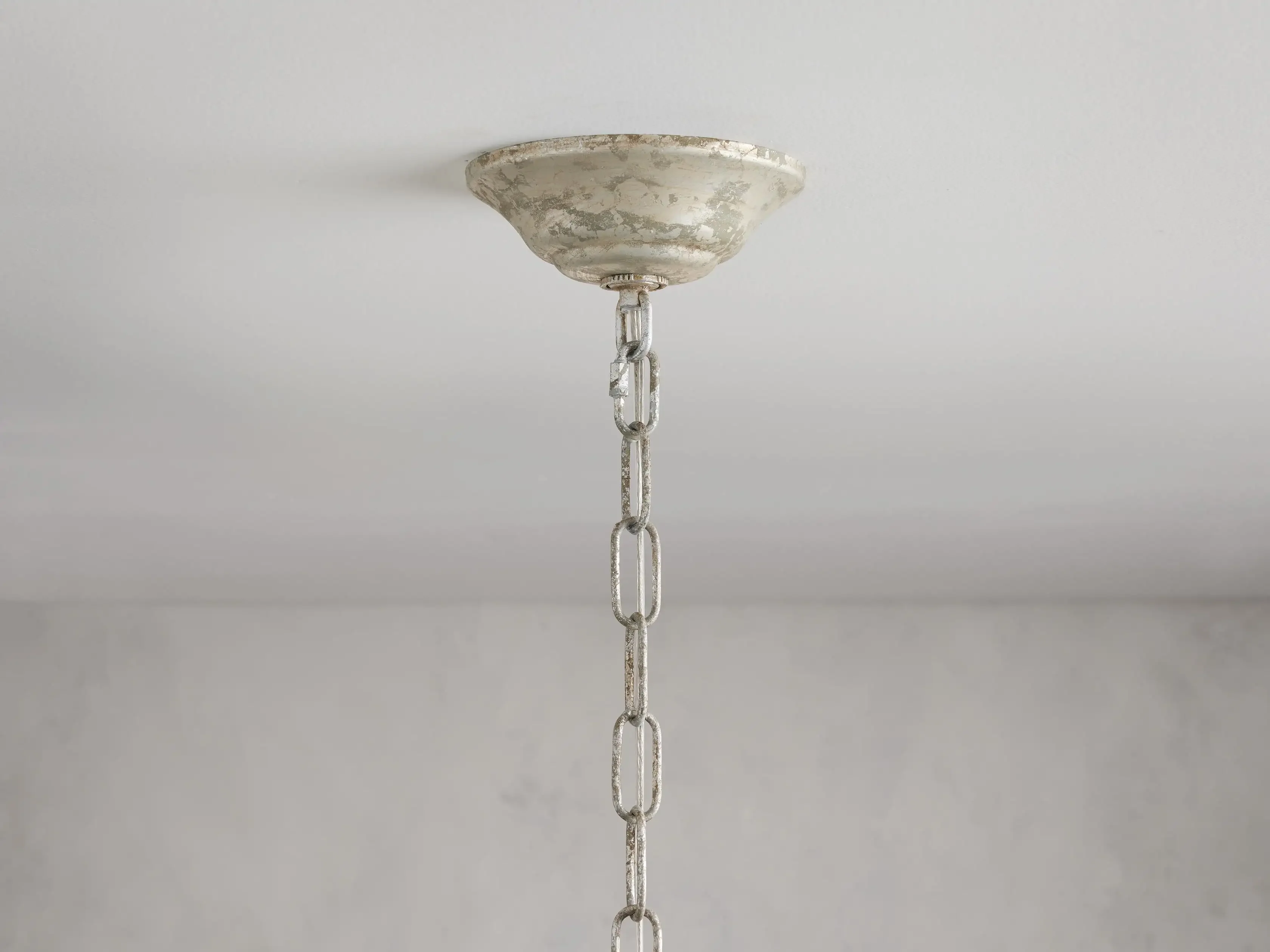 Large Crystal Floral Chandelier Iron Gold Leaf Ceiling Light - Image 13