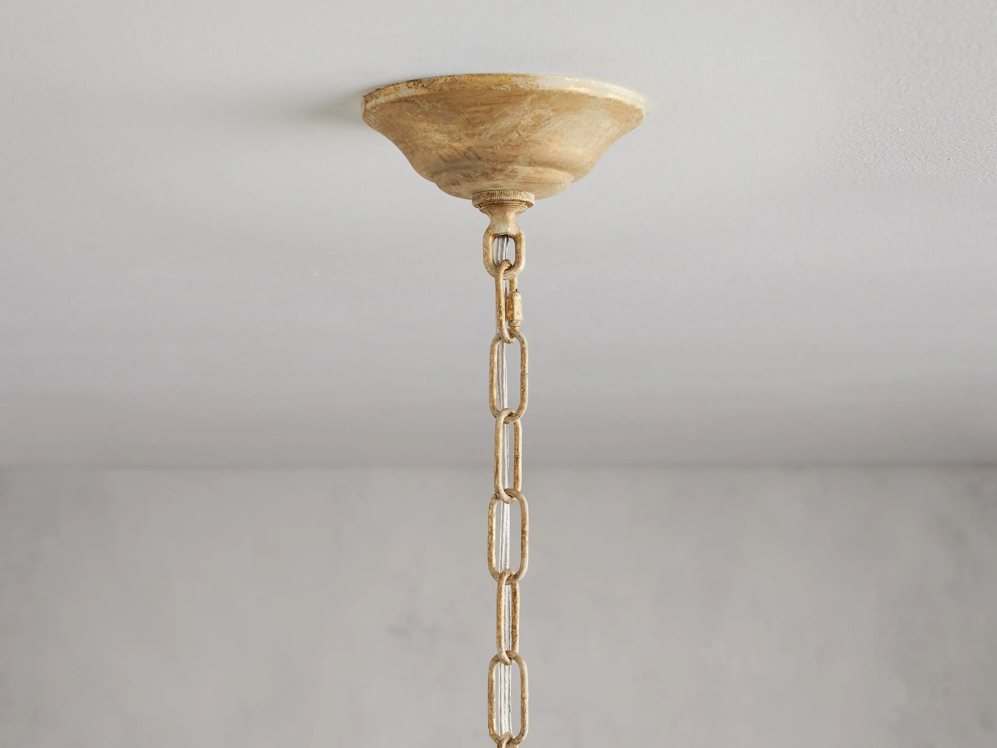 Large Crystal Floral Chandelier Iron Gold Leaf Ceiling Light - Image 14