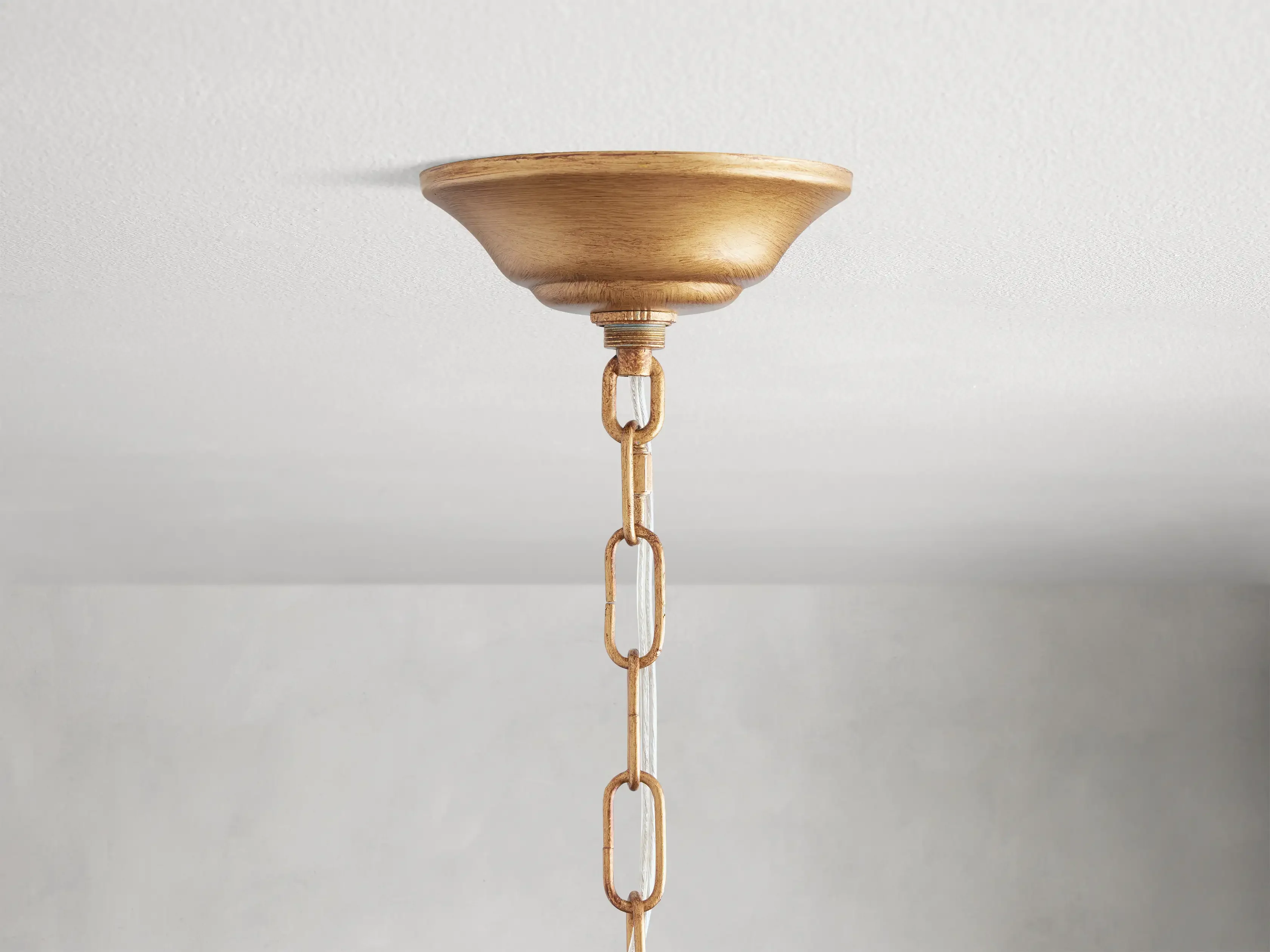 Large Crystal Floral Chandelier Iron Gold Leaf Ceiling Light - Image 16