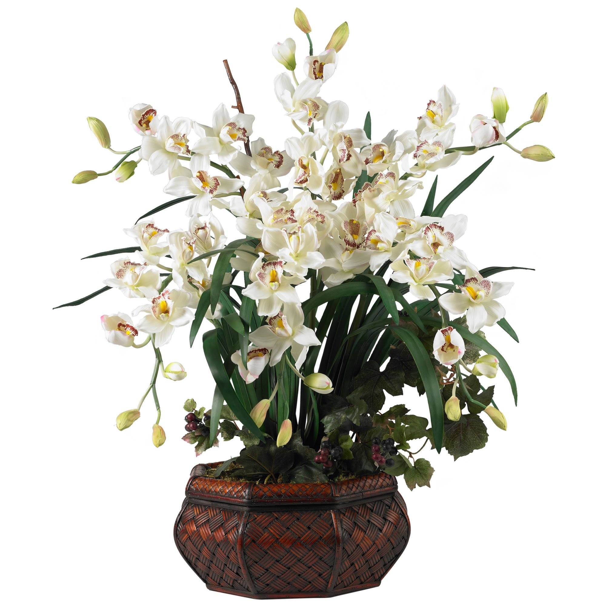Large Cymbidium Silk Flower Arrangement - Image 2