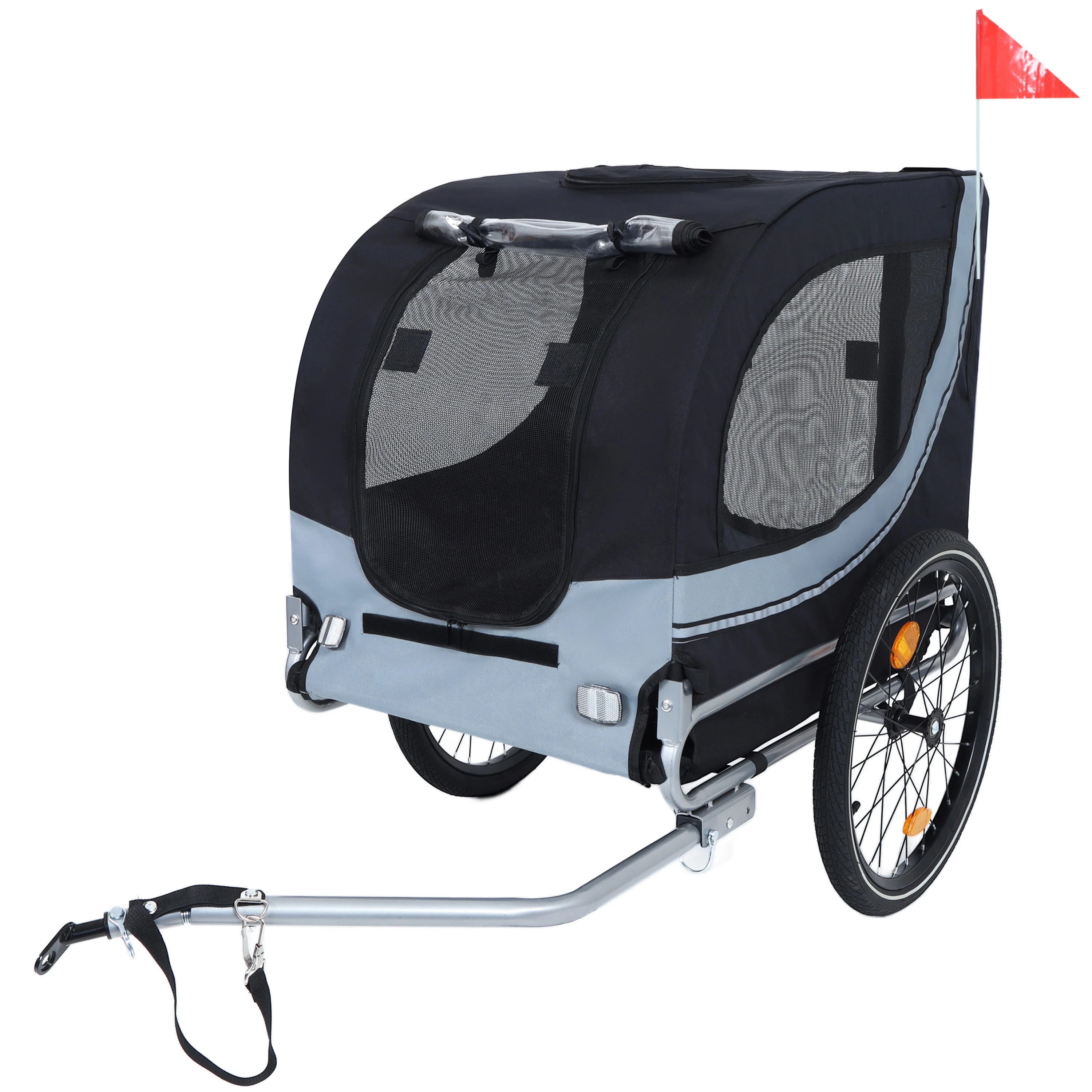 Large Folding Bike Trailer for Dogs – 66LB Capacity All-Terrain Pet Carrier - Image 2