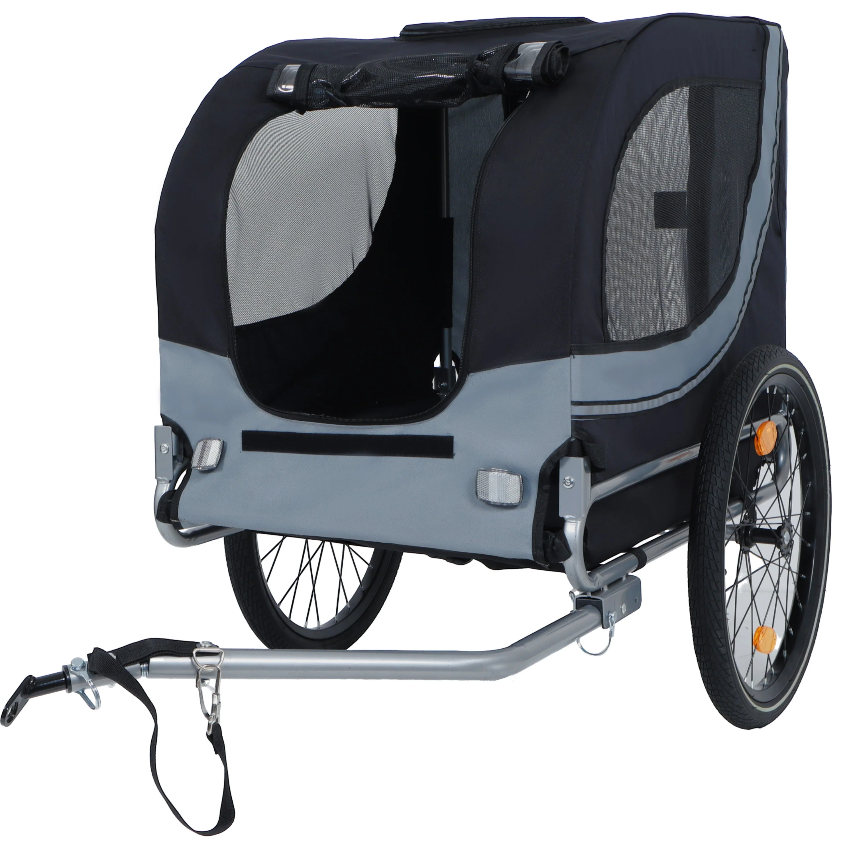Large Folding Bike Trailer for Dogs – 66LB Capacity All-Terrain Pet Carrier - Image 9