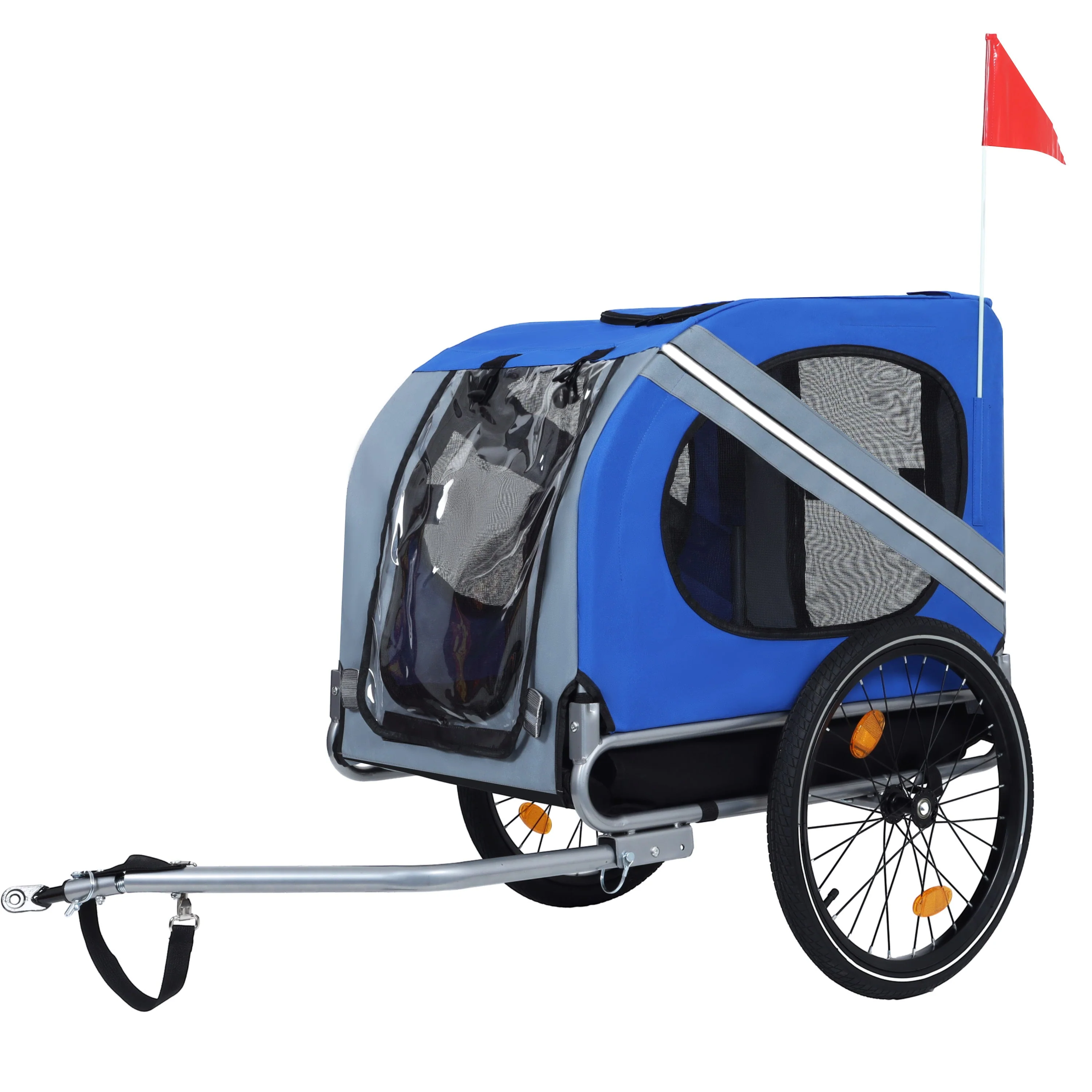 Large Folding Bike Trailer for Dogs – 66LB Capacity All-Terrain Pet Carrier - Image 4