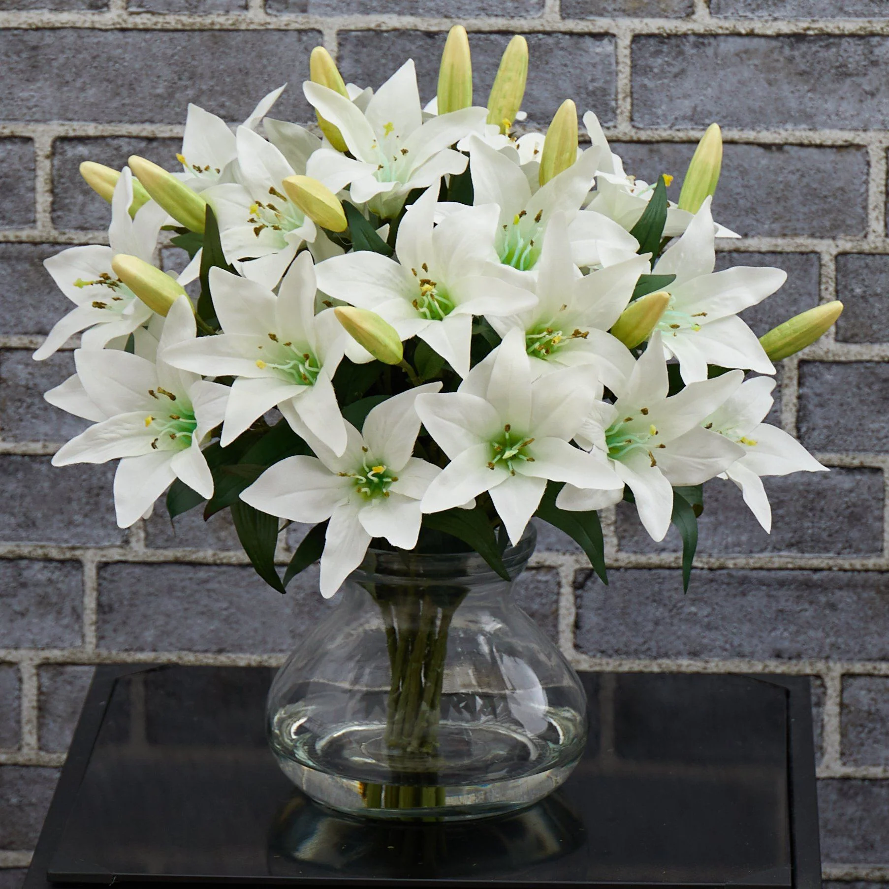 Large Lily Arrangement with Vase - Image 2