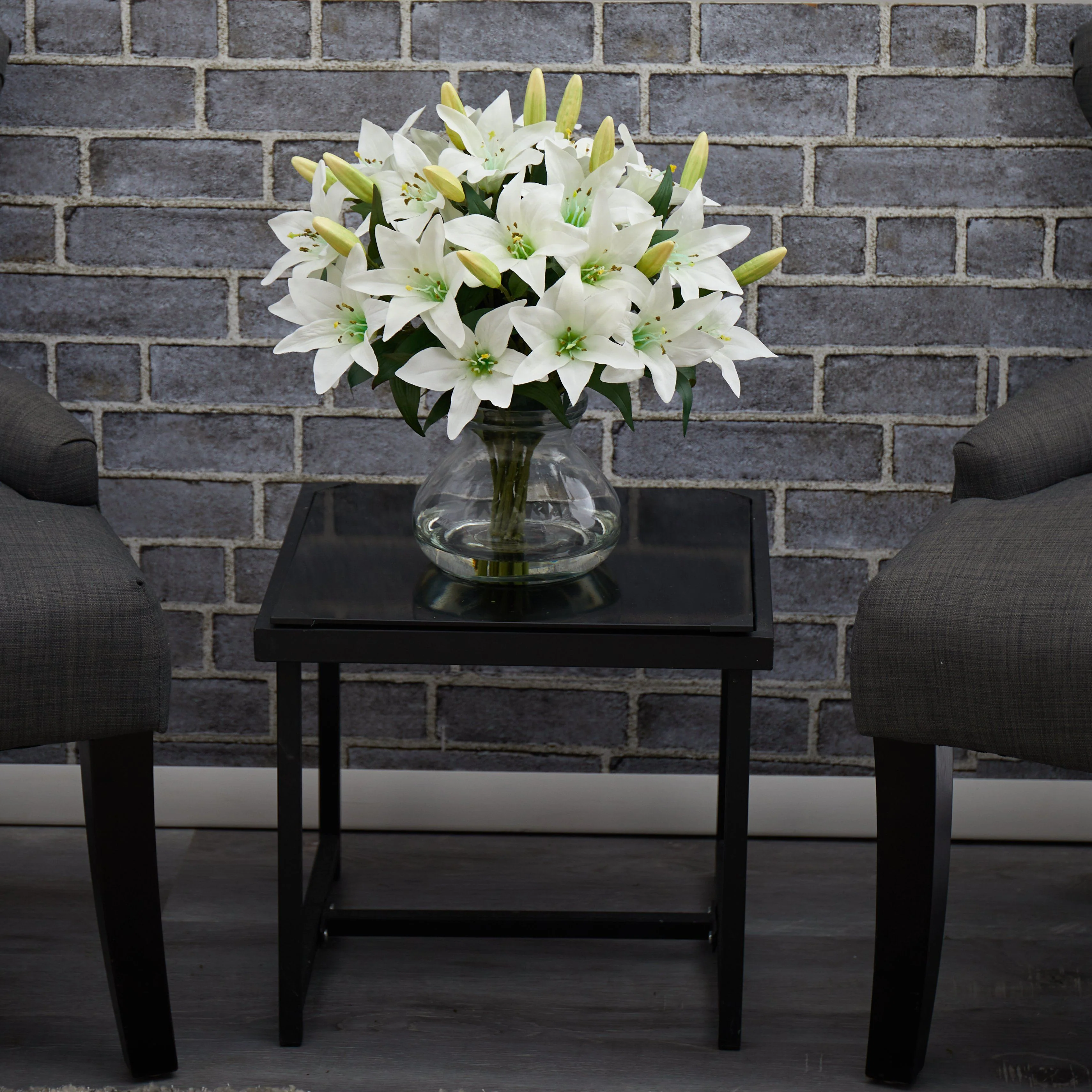 Large Lily Arrangement with Vase - Image 3