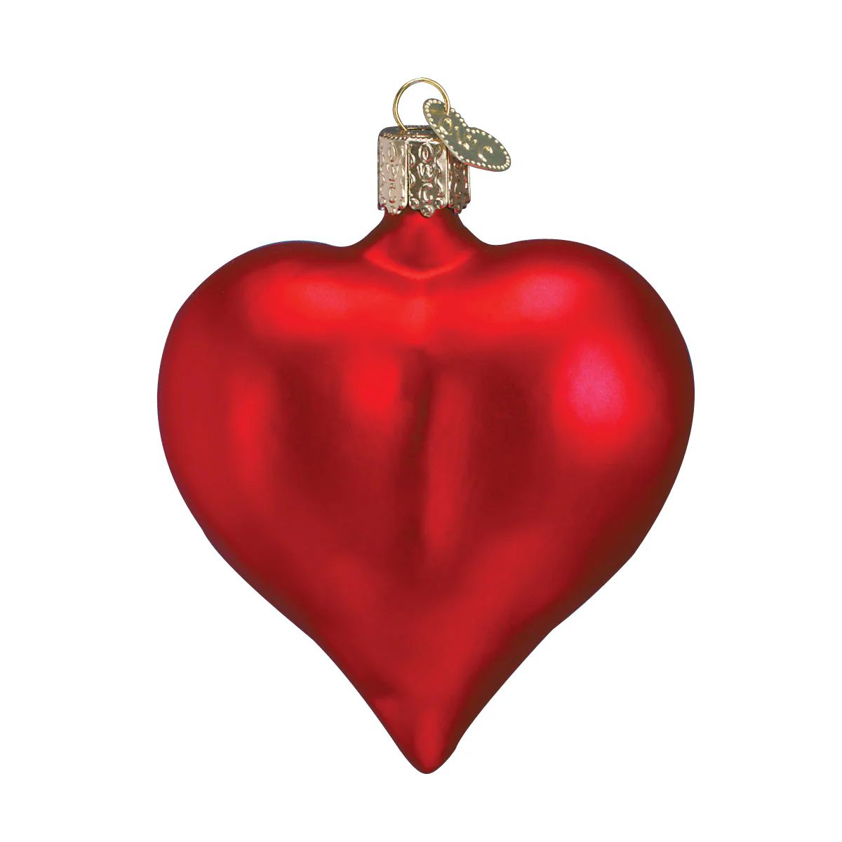 Large Matte Red Heart Ornament - Image 3