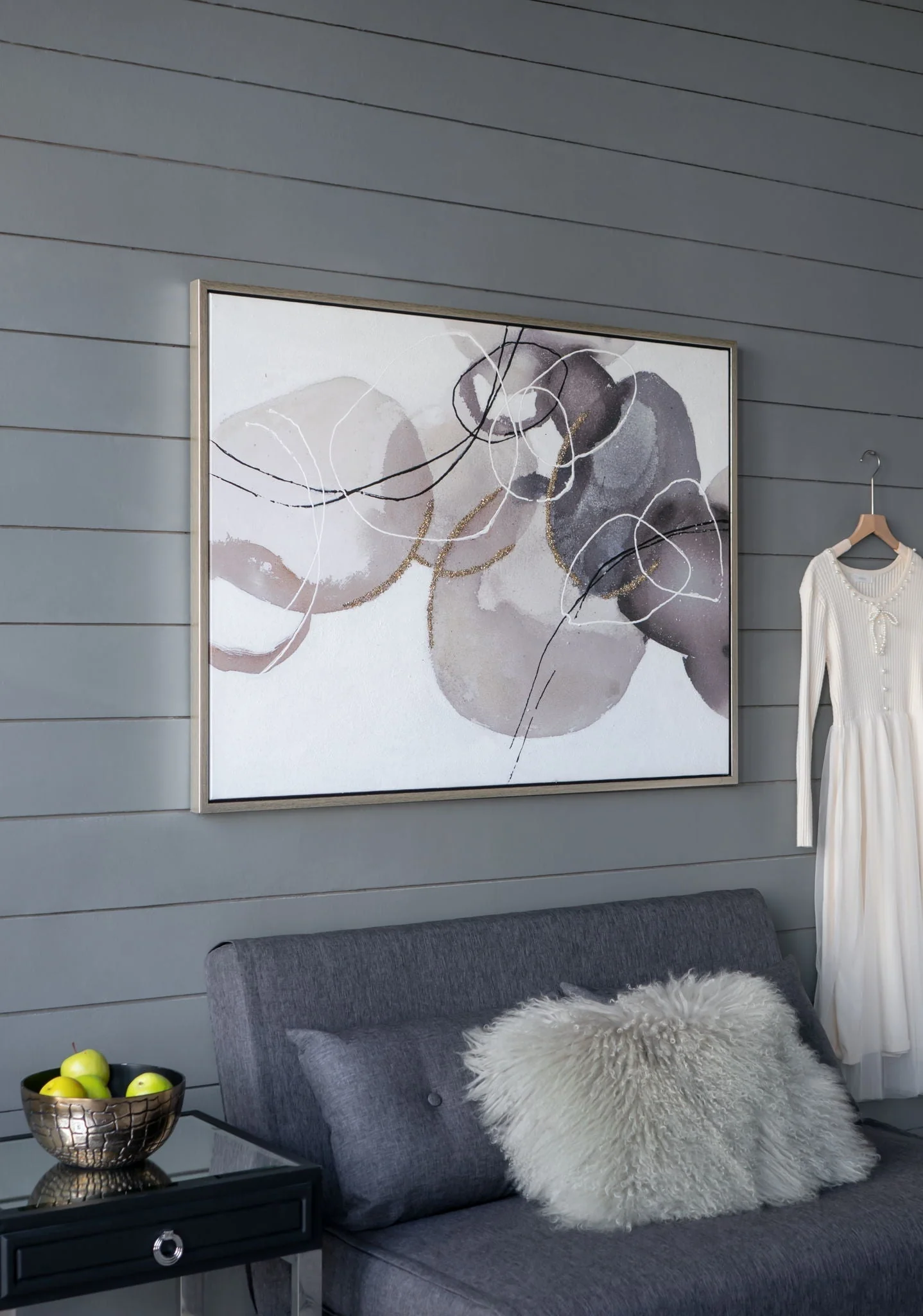 Large Modern Oil Painting Hand Painted Abstract Watercolor Texture - Multicolor - Image 5