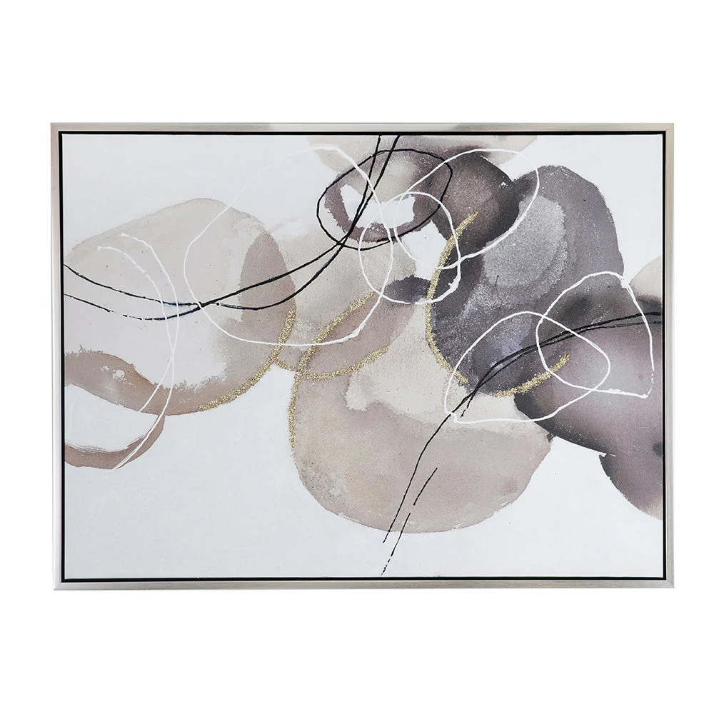 Large Modern Oil Painting Hand Painted Abstract Watercolor Texture - Multicolor - Image 6