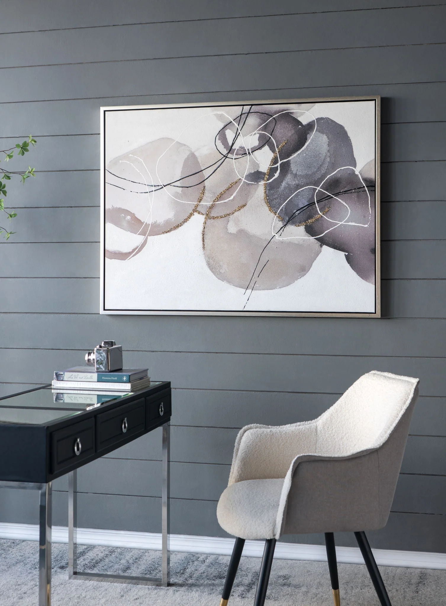 Large Modern Oil Painting Hand Painted Abstract Watercolor Texture - Multicolor - Image 7