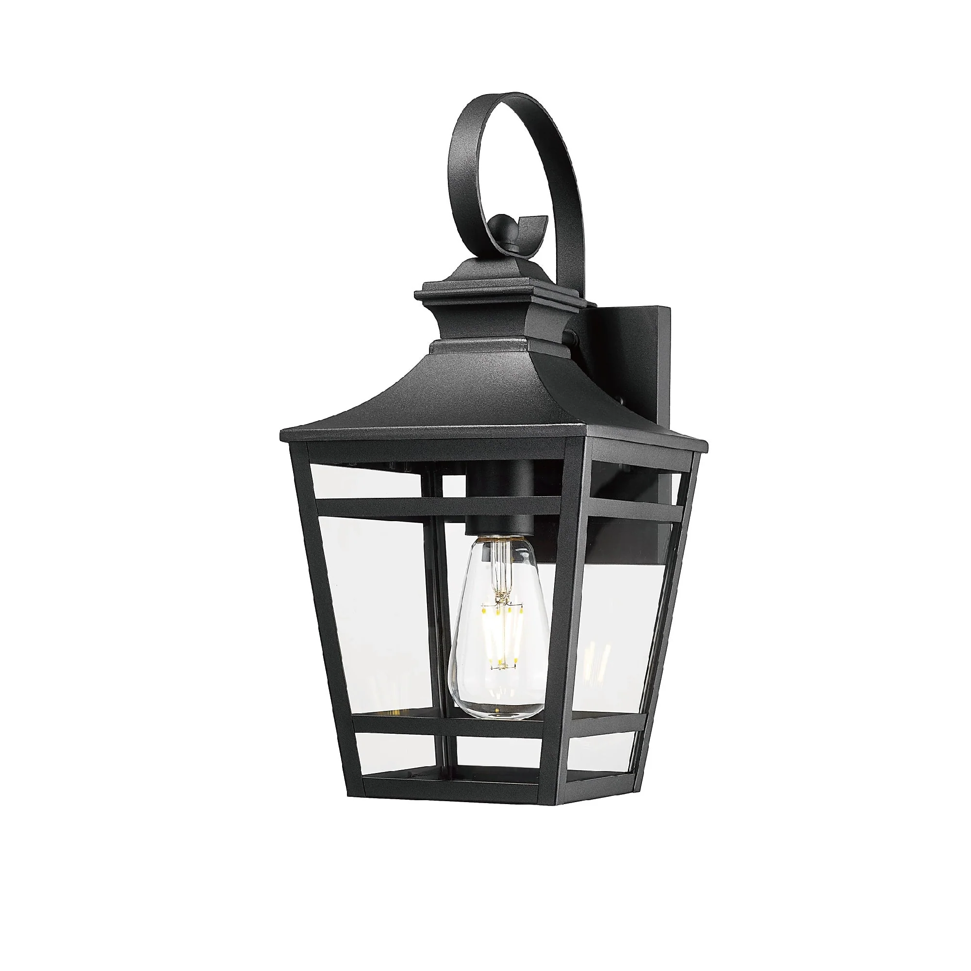 Large Outdoor Wall Lights for House - 16.5 Inch Black Aluminum - Image 3