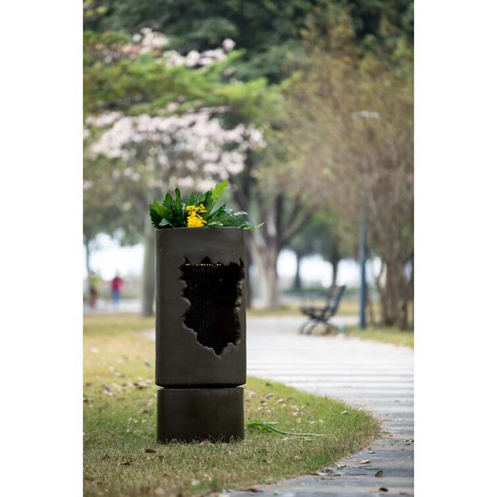 Large Outdoor Water Fountain with Light - Contemporary Calming Elegance - Image 3