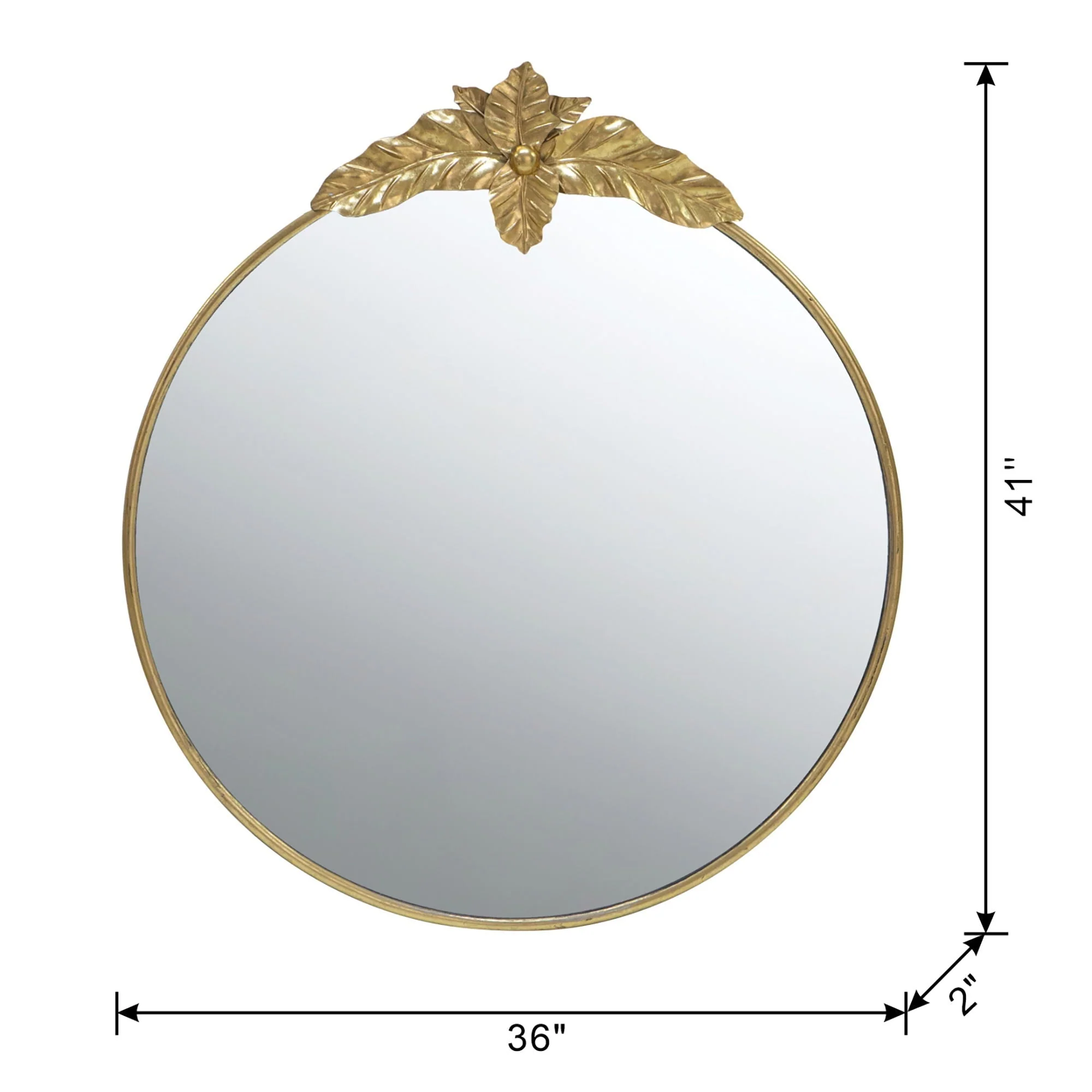 Large Round Wall Mirror With Metal Frame Circle Accent Mirror For Living Room Bedroom Entryway - Gold - Image 6