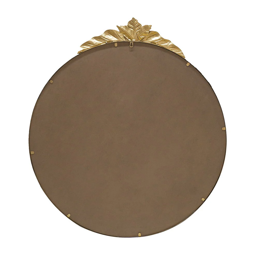 Large Round Wall Mirror With Metal Frame Circle Accent Mirror For Living Room Bedroom Entryway - Gold - Image 8