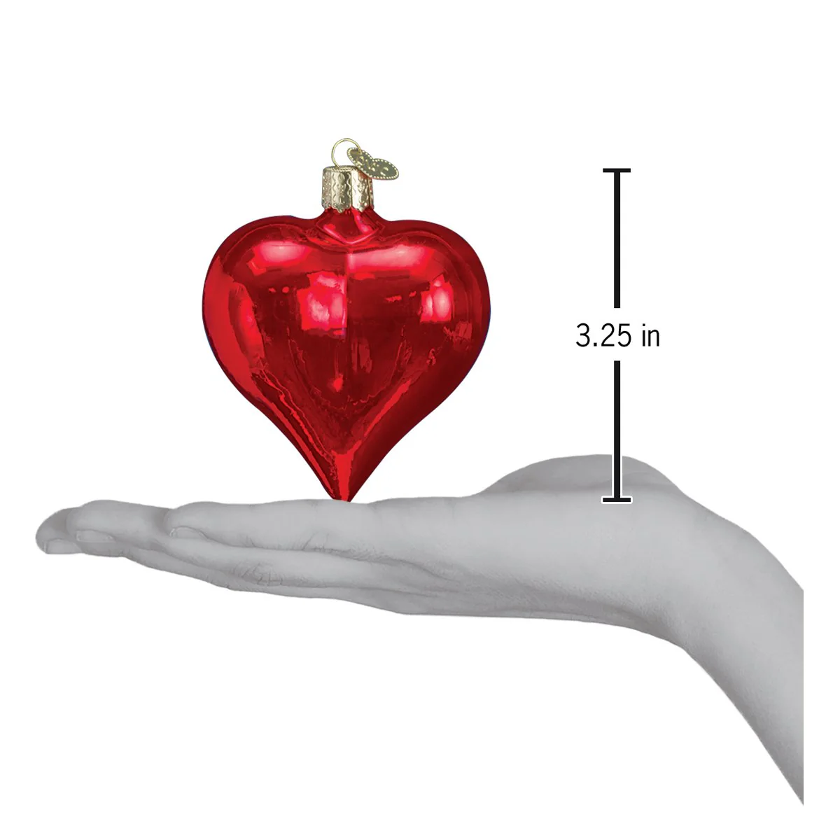 Large Shiny Red Heart Ornament - Image 4