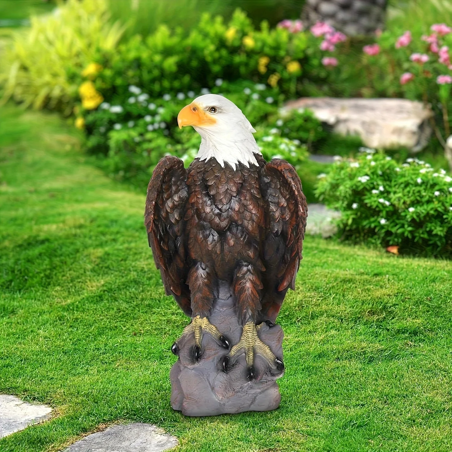 Large Standing Bald Eagle Garden Sculpture - Image 5