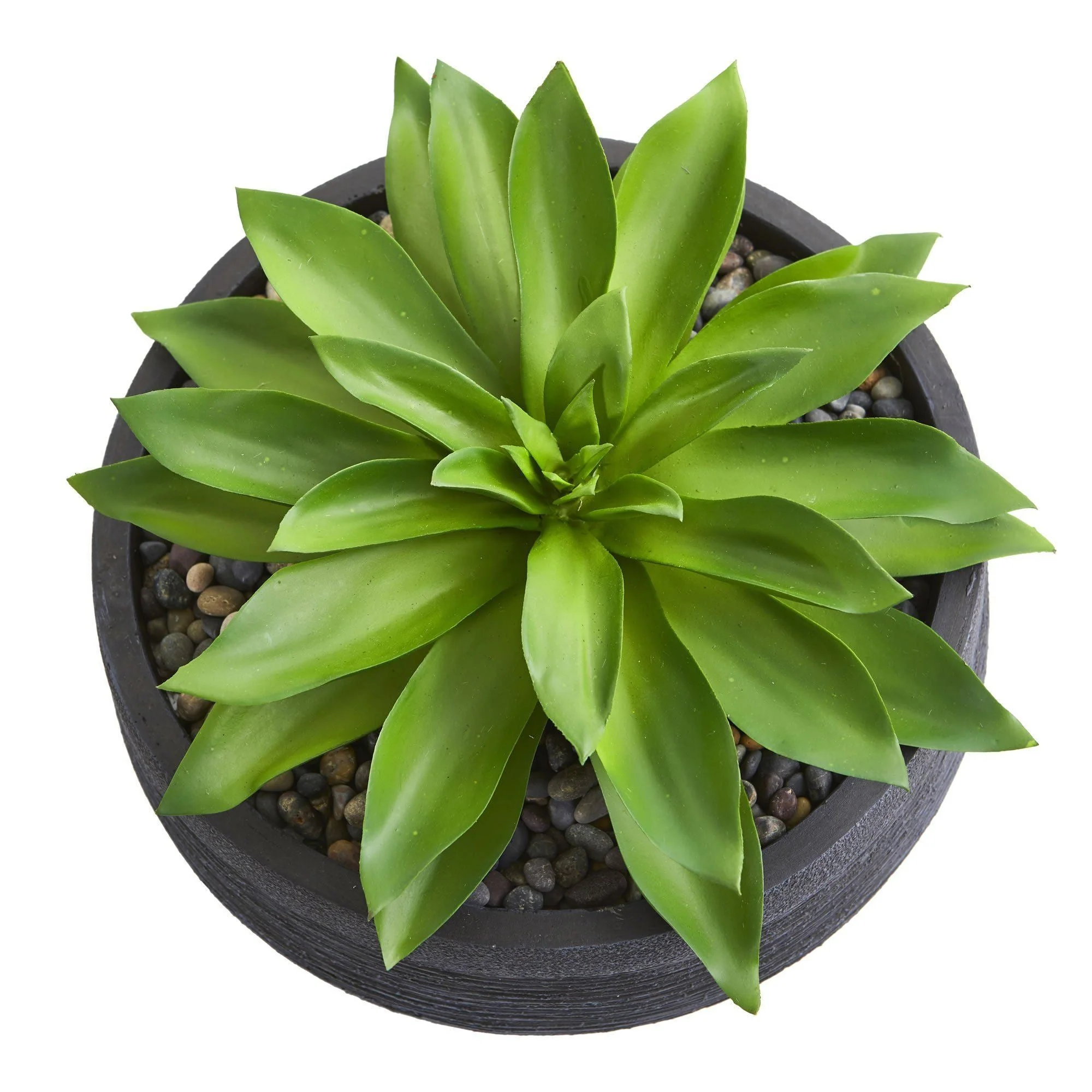 Large Succulent Artificial Plant in Decorative Bowl - Image 2