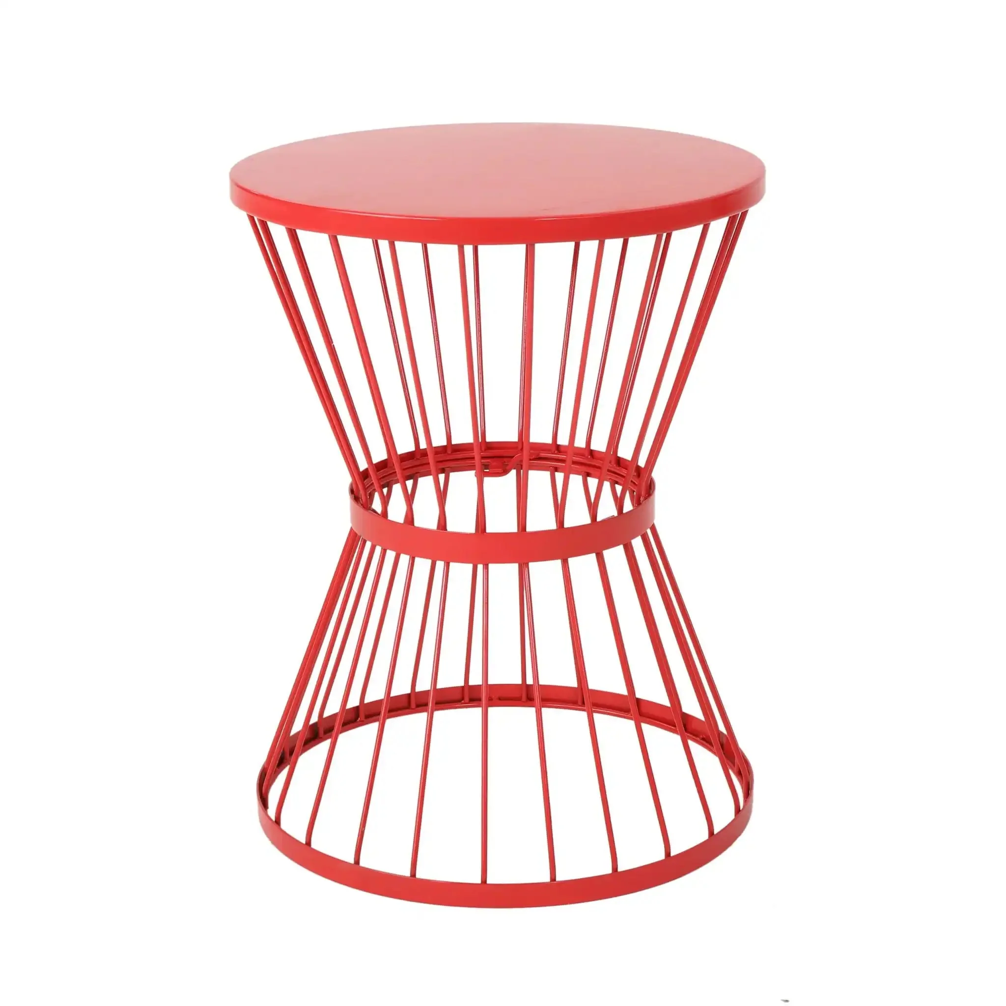 Lassen - Modern Outdoor Side Table with Hourglass Design - Image 2