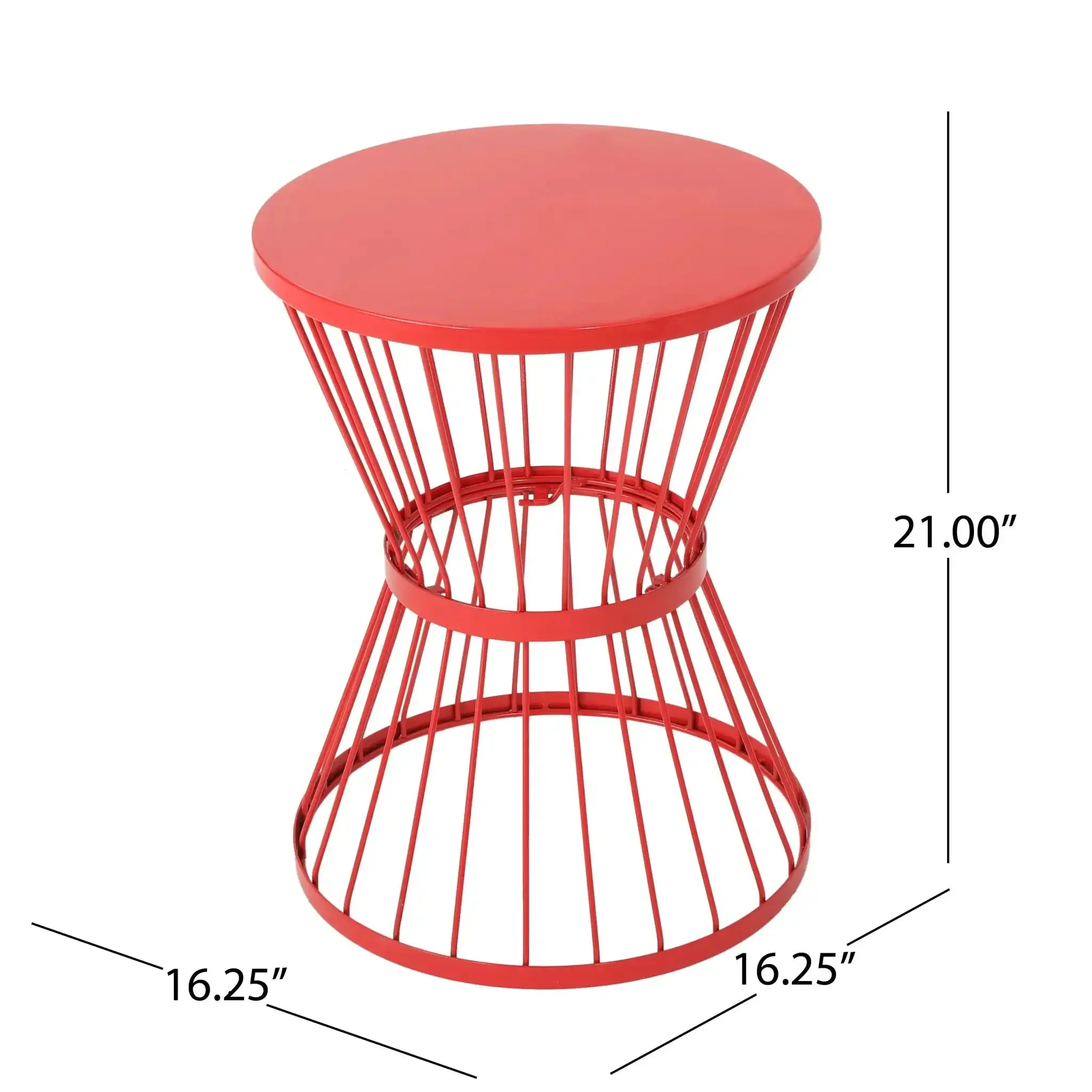 Lassen - Modern Outdoor Side Table with Hourglass Design - Image 5