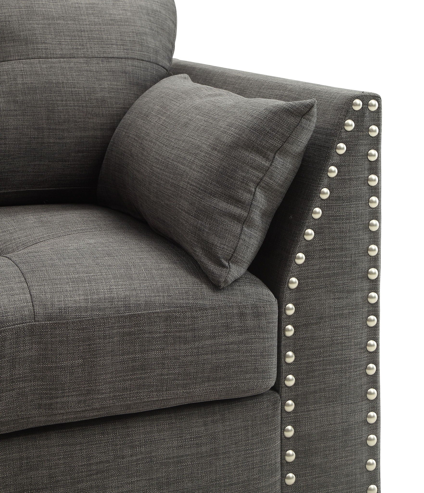 Laurissa - Chair With 3 Pillows - Light Charcoal - Image 2