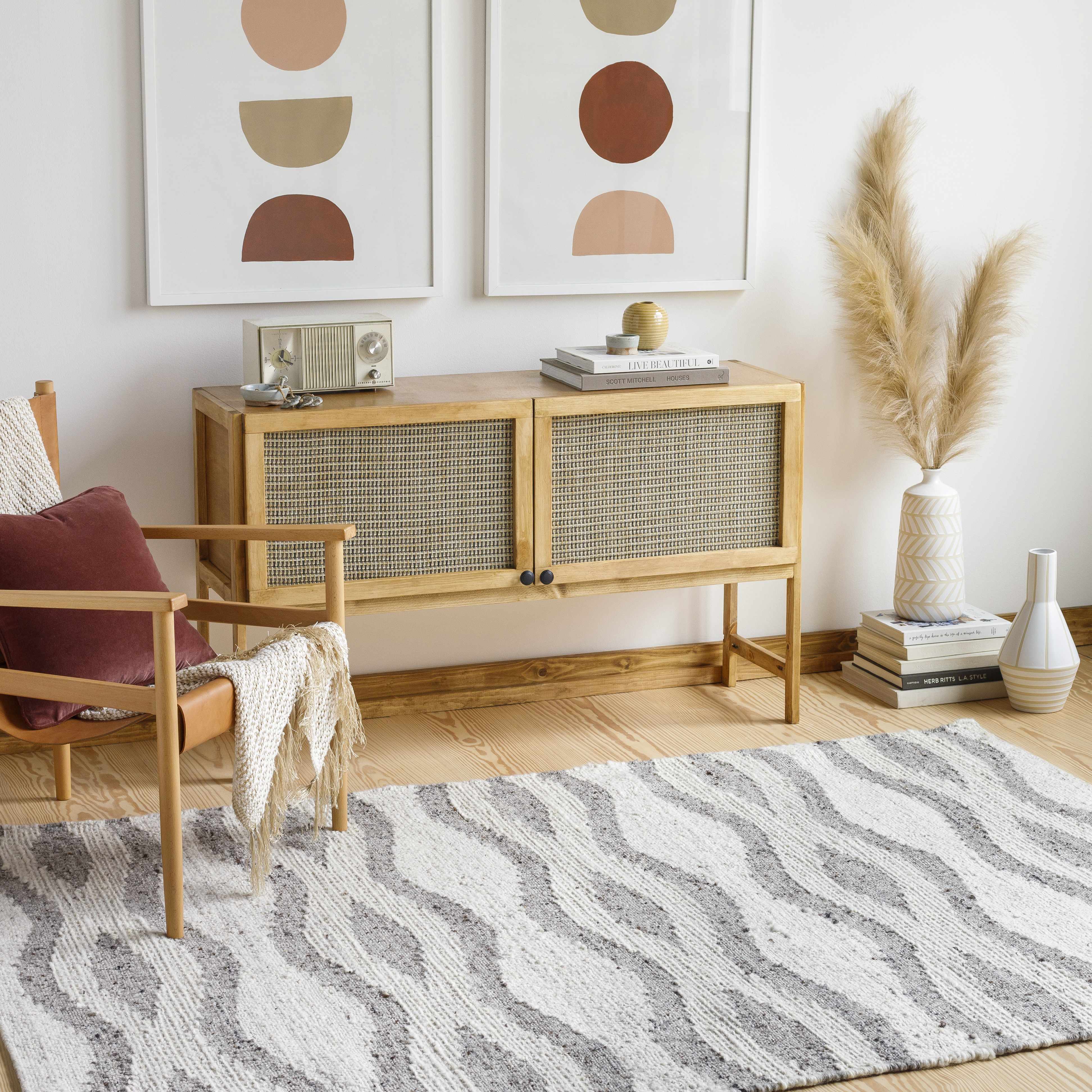 Lavalwaves Hand Woven Flatweave Wool Carpet - Clearance - Image 2