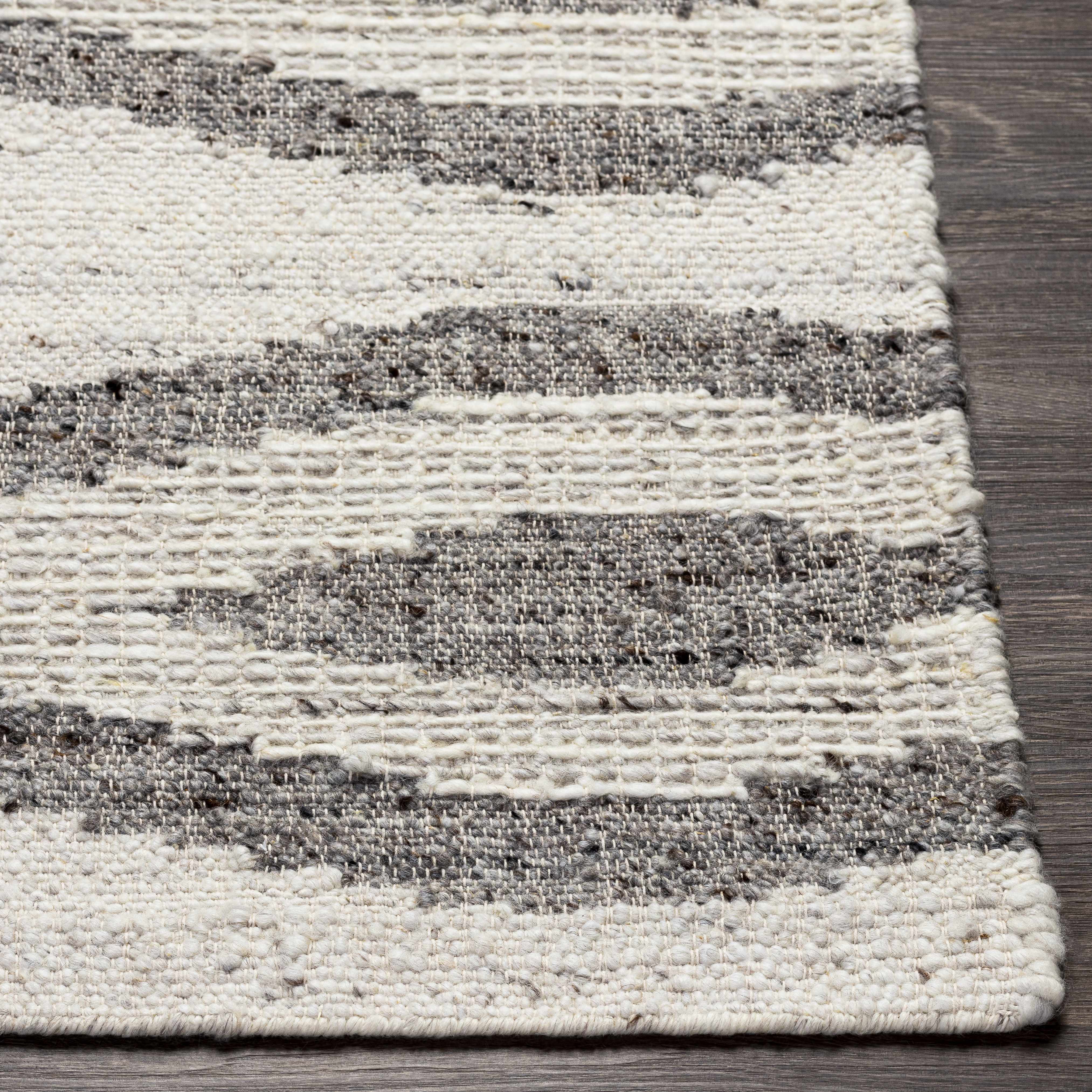 Lavalwaves Hand Woven Flatweave Wool Carpet - Clearance - Image 4