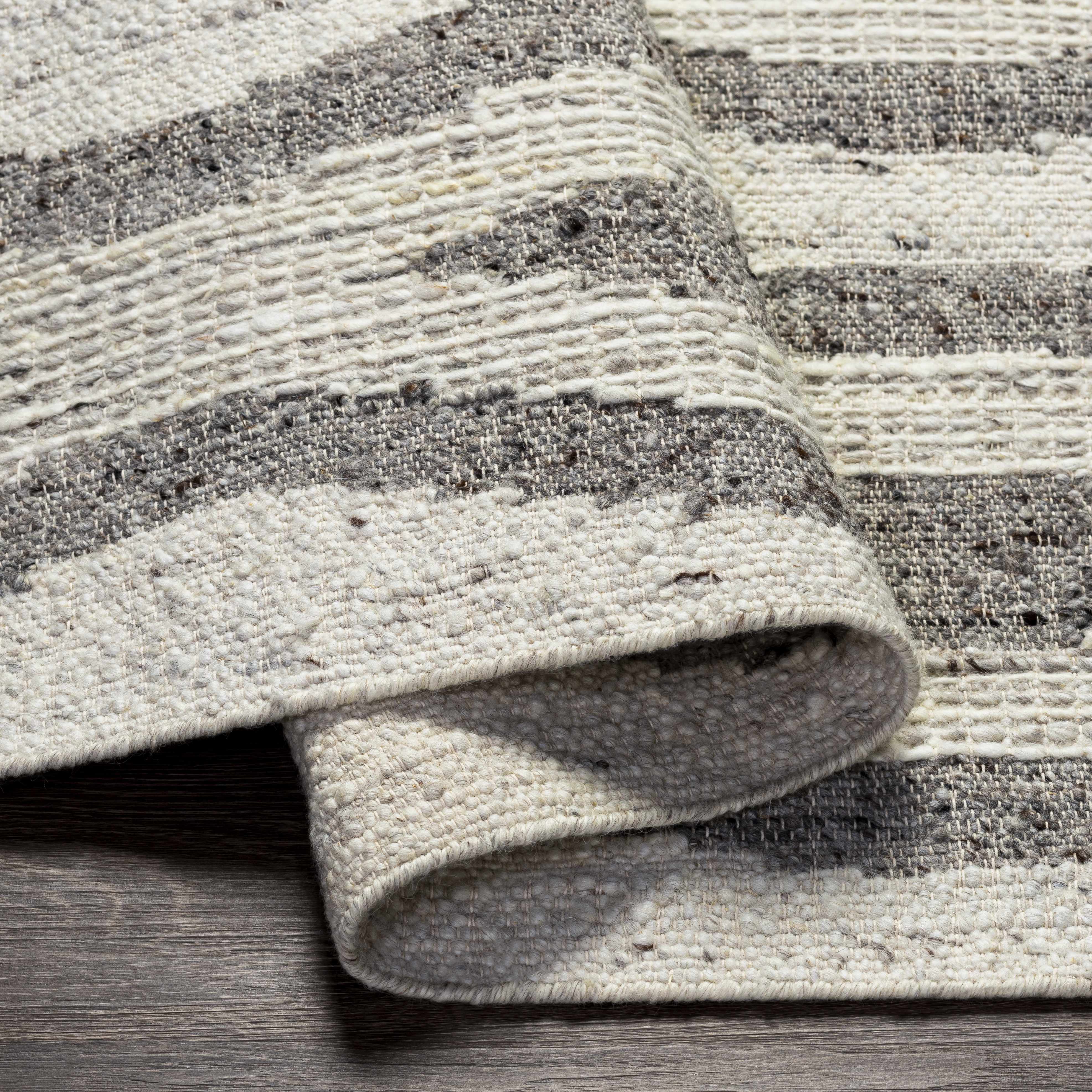 Lavalwaves Hand Woven Flatweave Wool Carpet - Clearance - Image 6