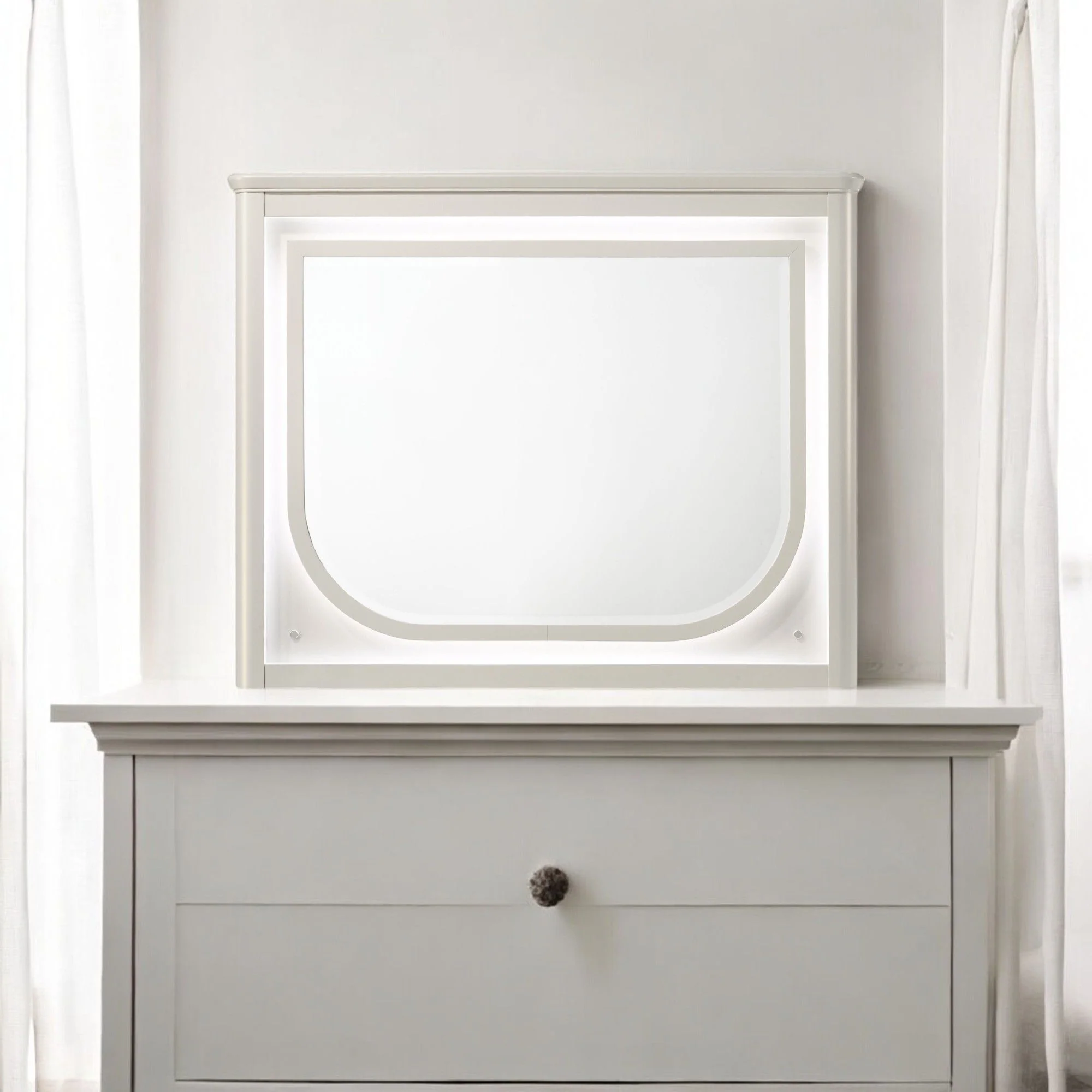 Laveda - Mirror With LED - White - Image 3