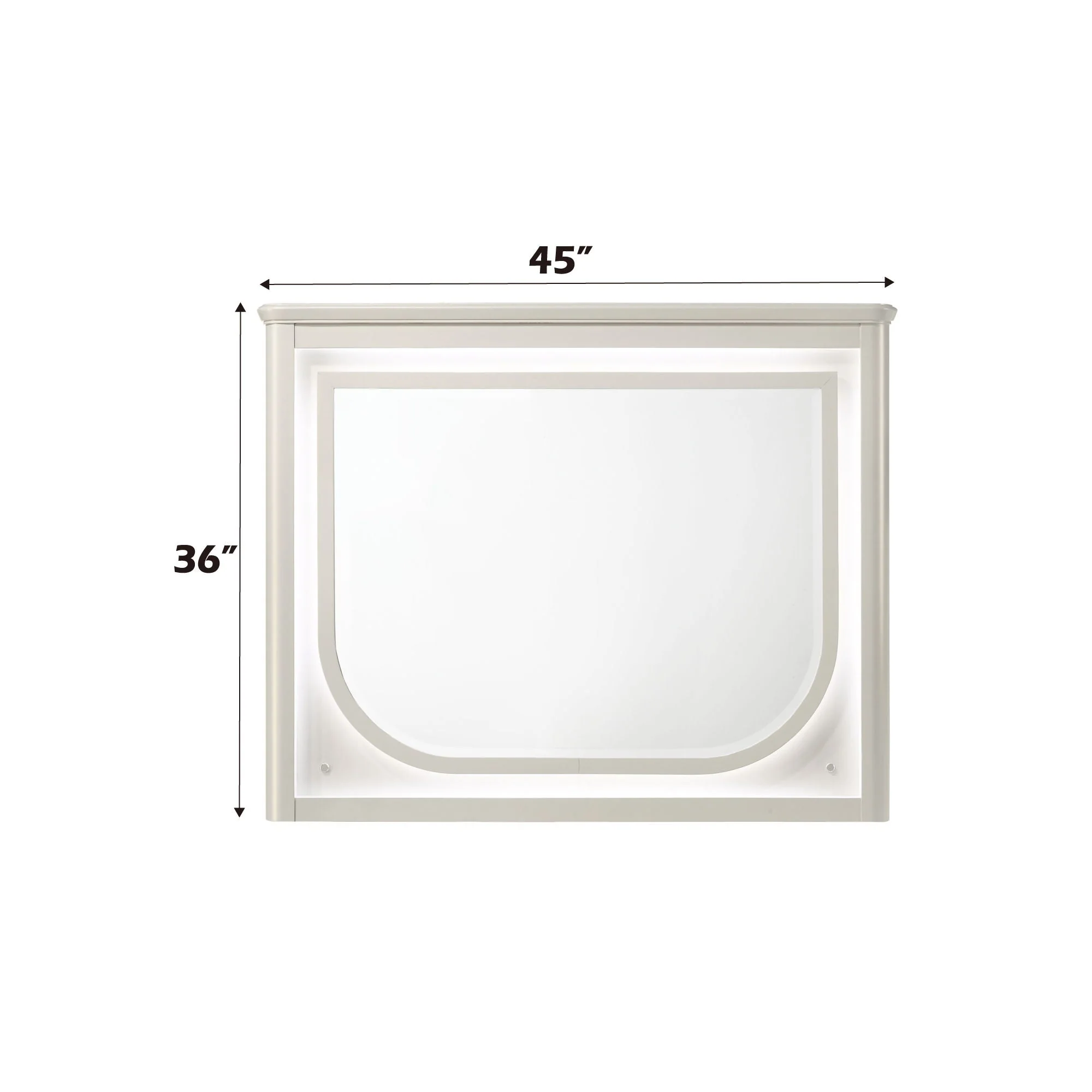 Laveda - Mirror With LED - White - Image 4