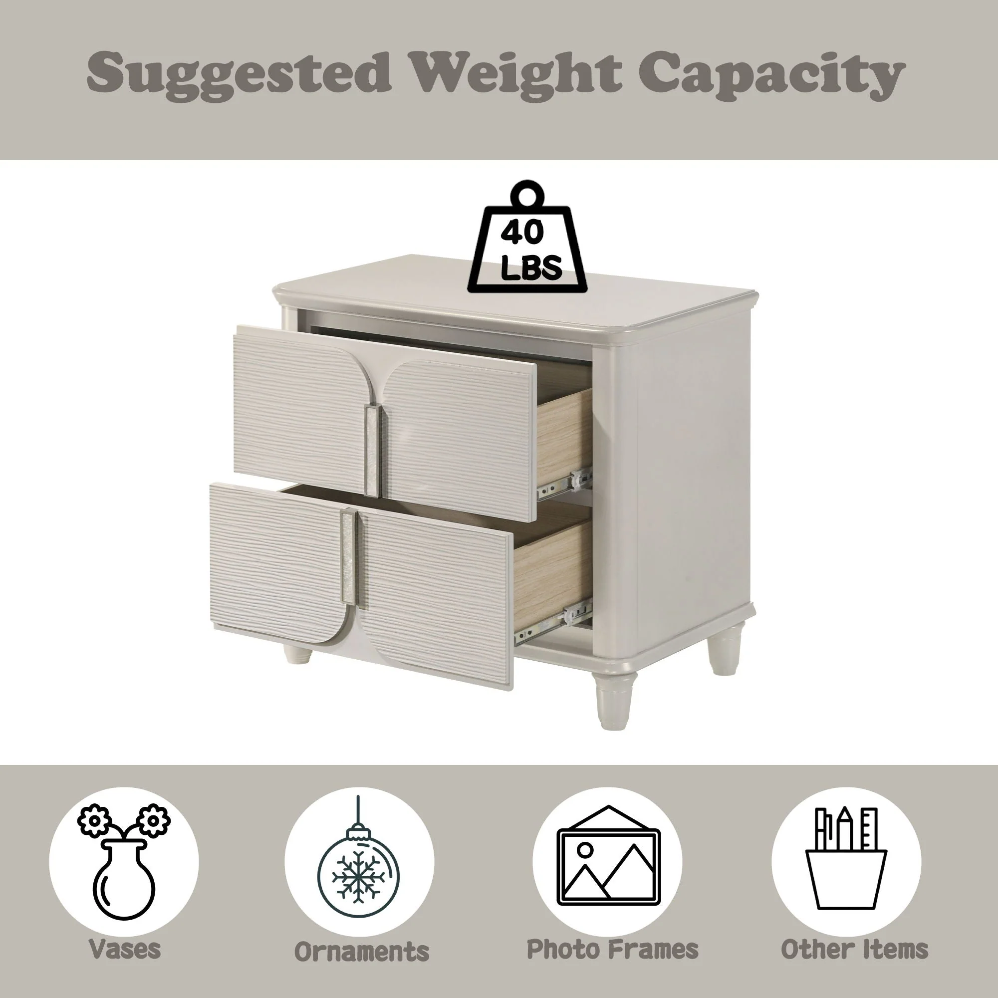 Laveda - Nightstand - White - Image 3