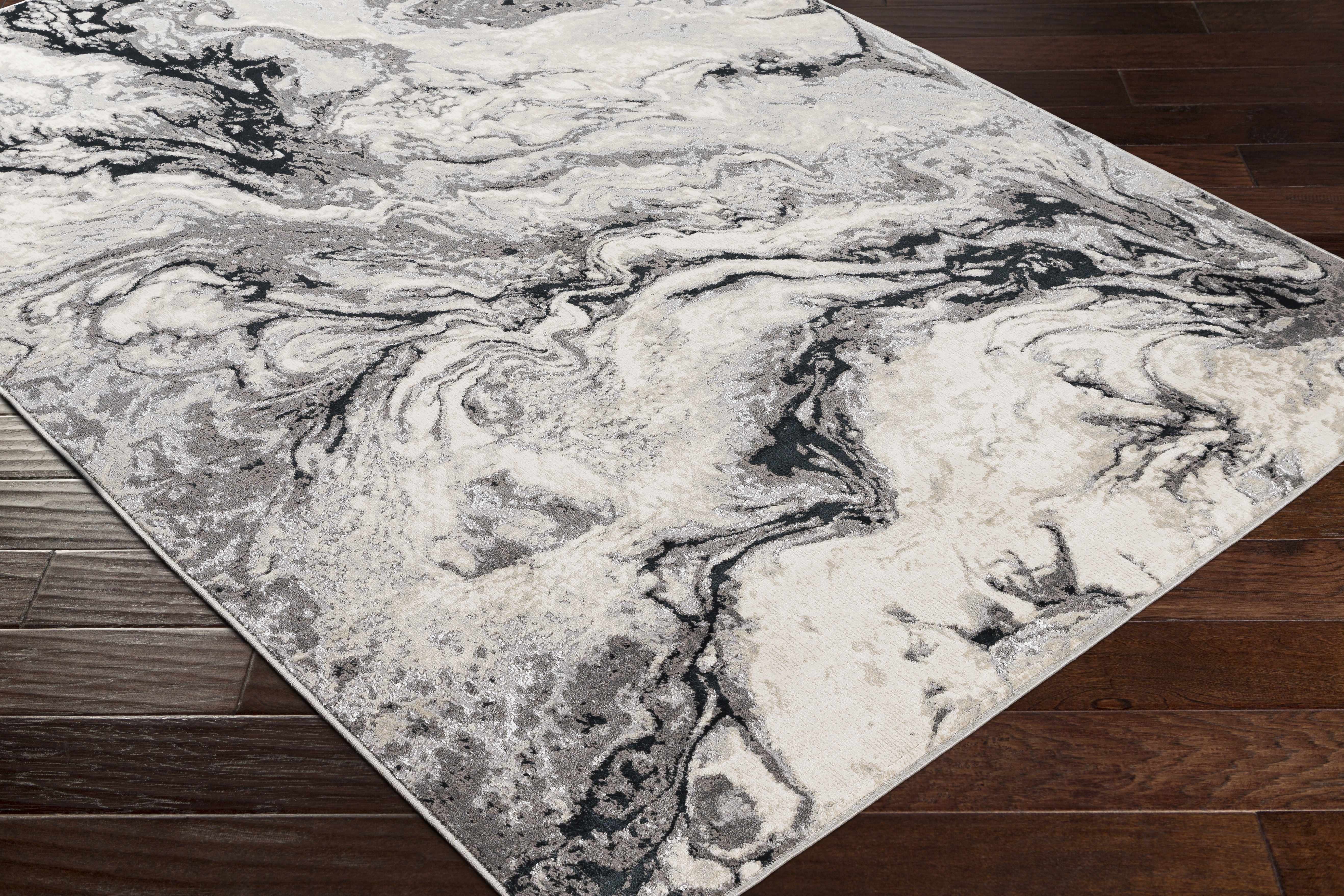 Lawigan Gray Marble Rug - Clearance - Image 4
