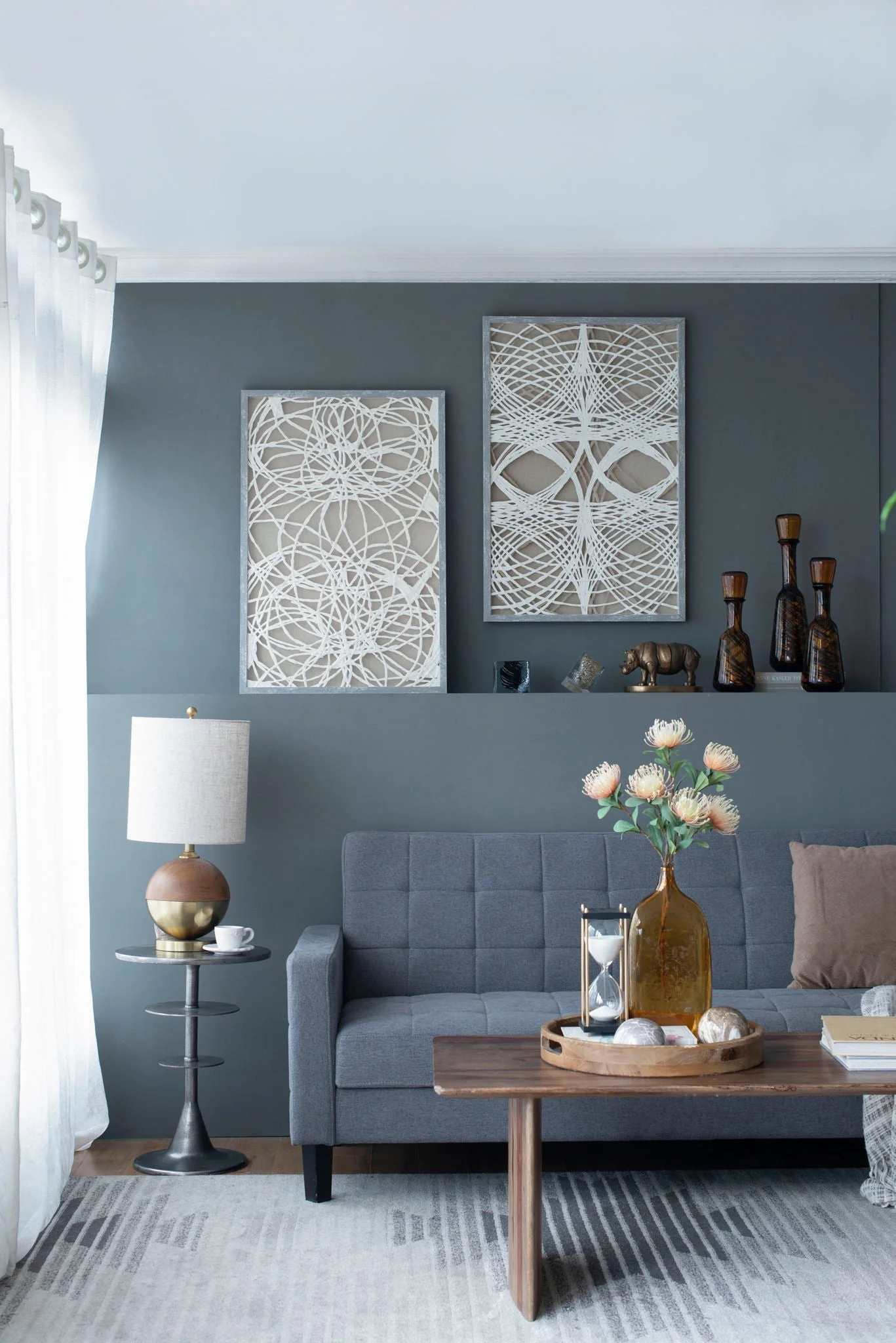 Leaf Shadow Box Wall Decor (Set of 2) - White / Gray - Image 7