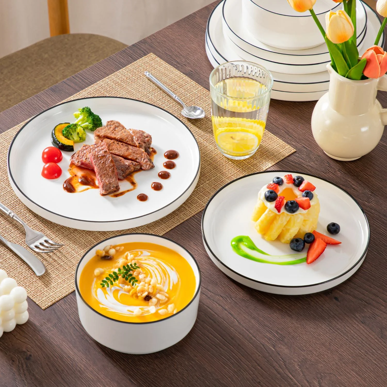 Leah 12 Piece Dinnerware Set for 4 - Image 19