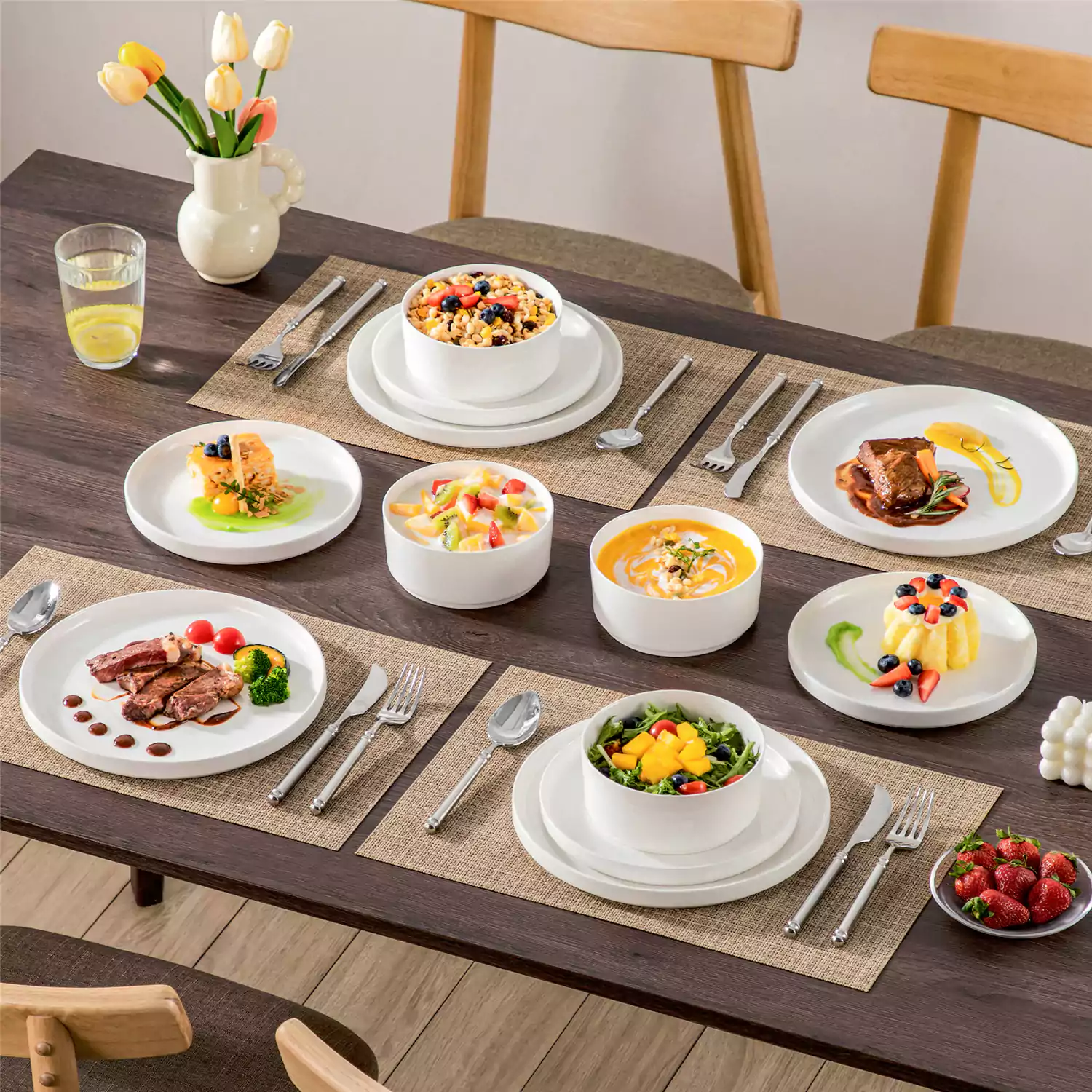 Leah 12 Piece Dinnerware Set for 4 - Image 3
