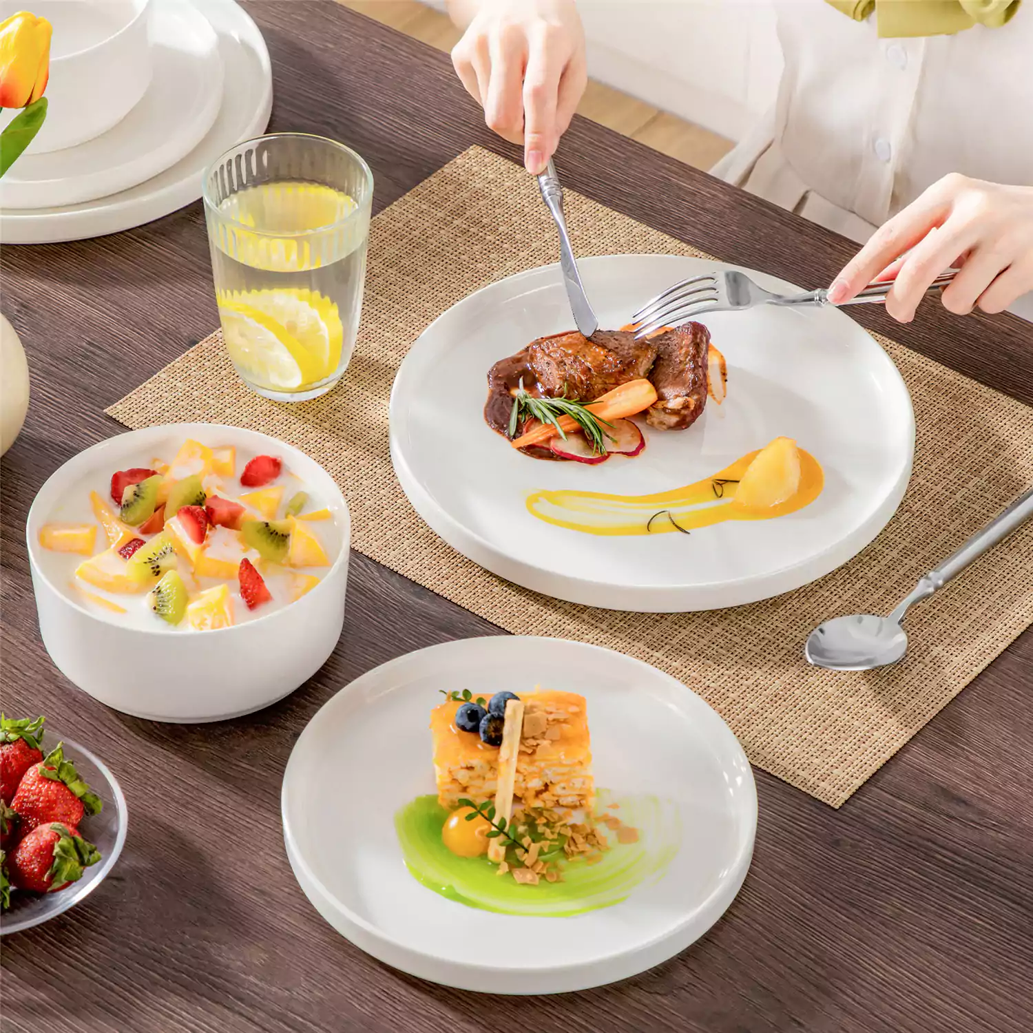 Leah 12 Piece Dinnerware Set for 4 - Image 7