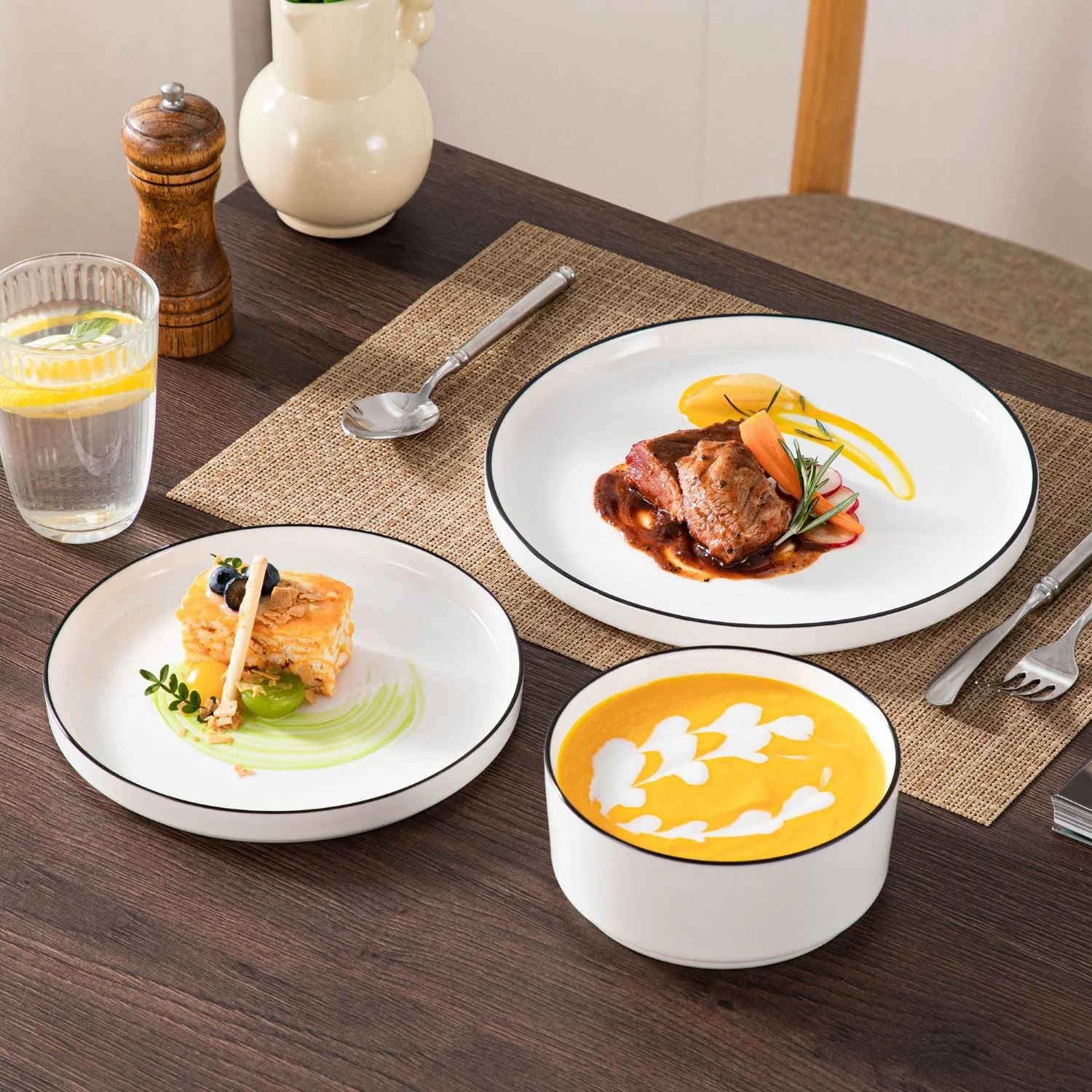 Leah 18 Piece Dinnerware Set for 6 - Image 11