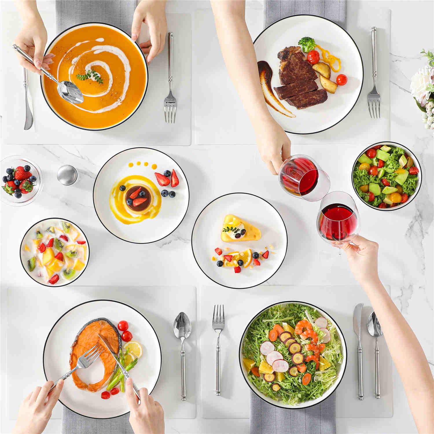 Leah 24 Piece Dinnerware Set - Image 13