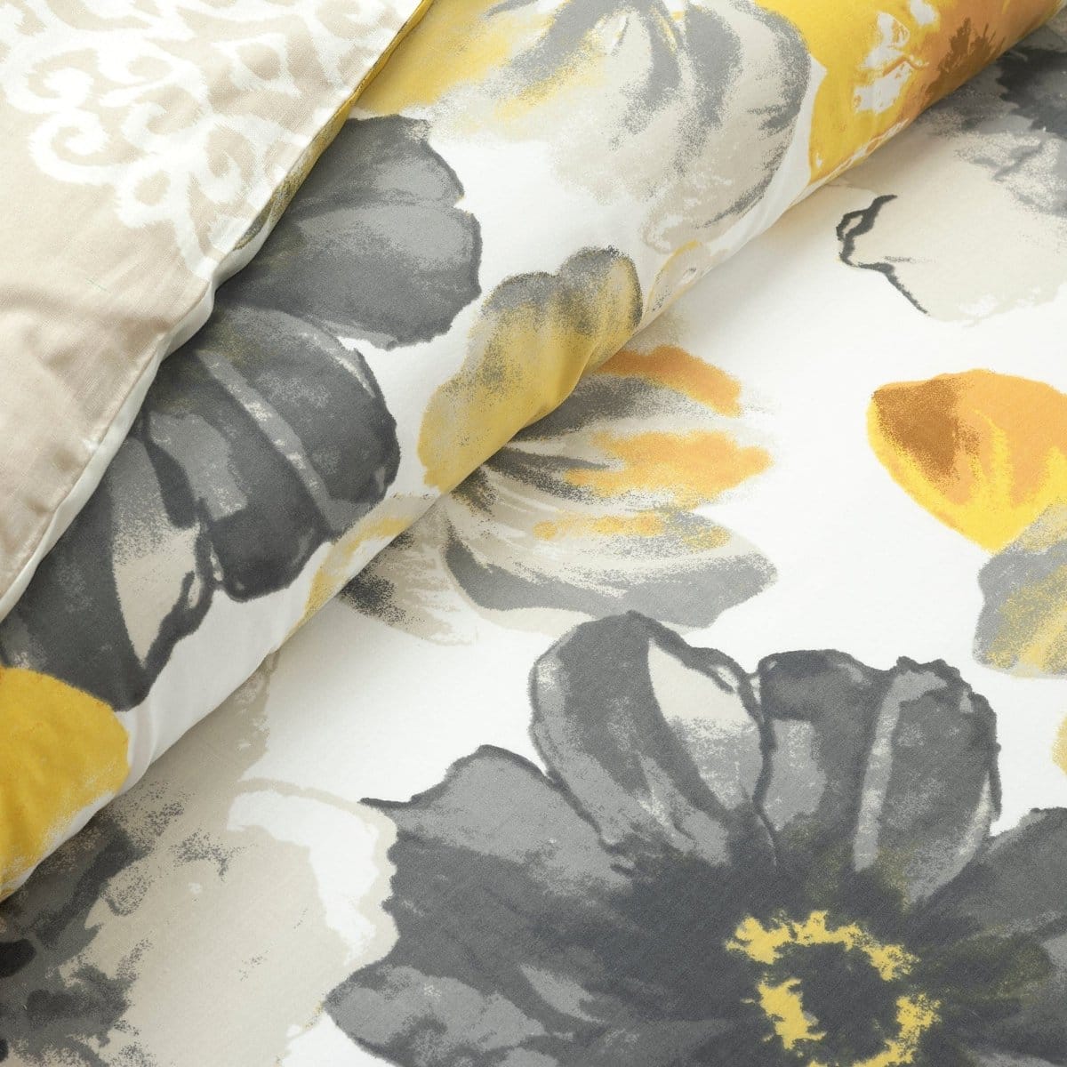 Leah Reversible Cotton Duvet Cover 3 Piece Set - Image 3