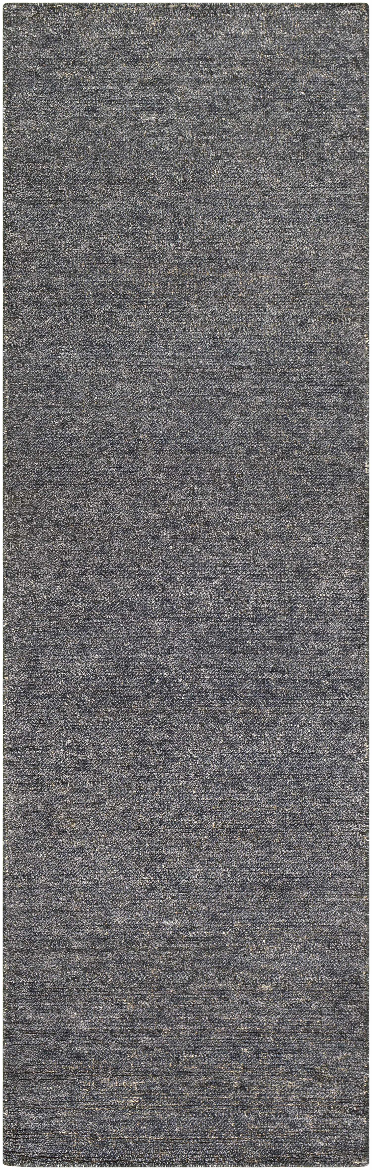 Lecompton Solid Charcoal Viscose Rug - Clearance - Image 3