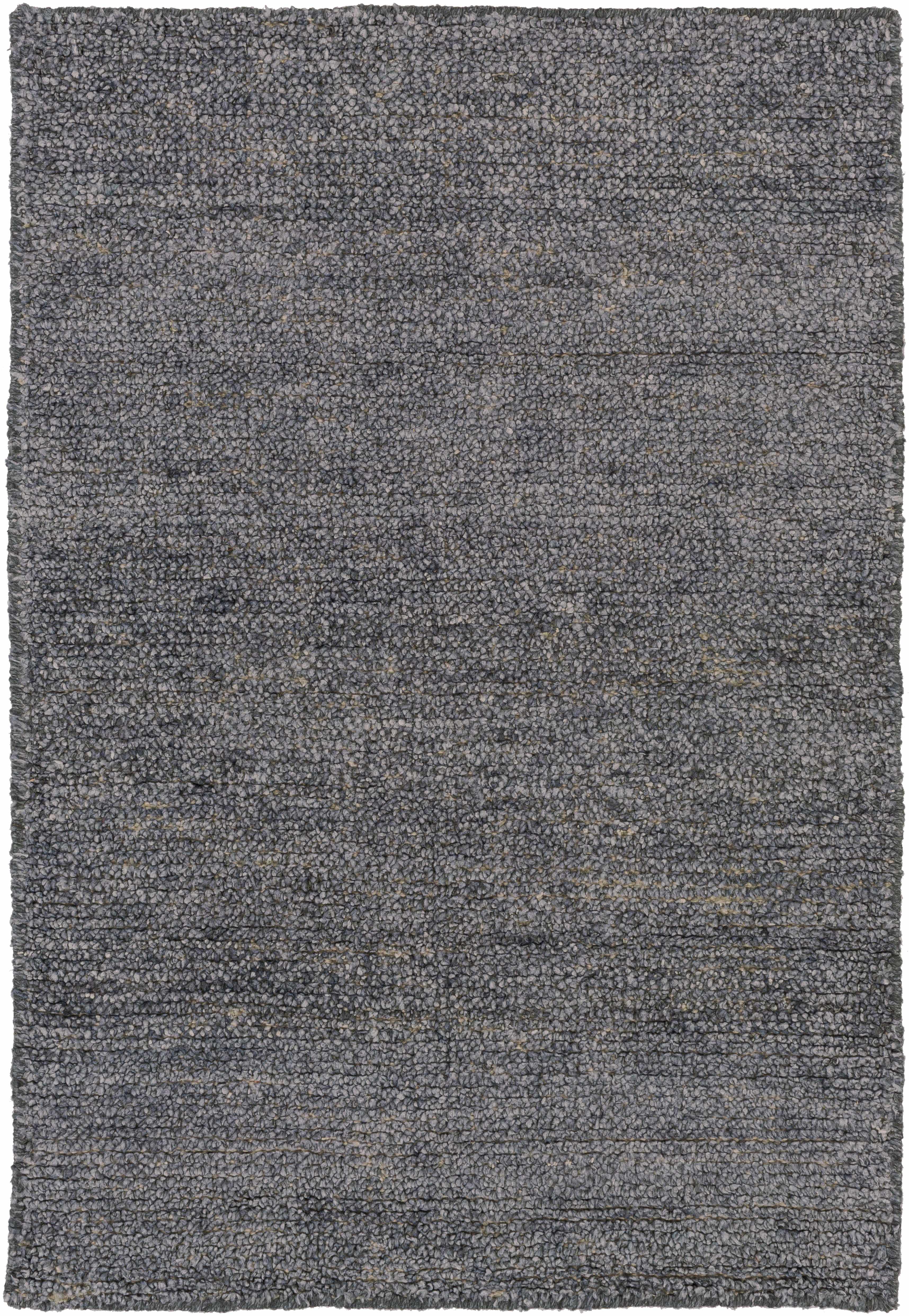 Lecompton Solid Charcoal Viscose Rug - Clearance - Image 9