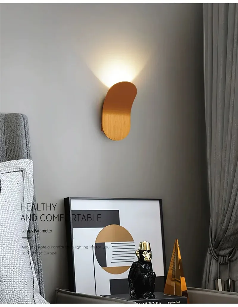 LED Aluminum Wall Light Modern Indoor Lamp for Living Room Staircase Loft - Image 3