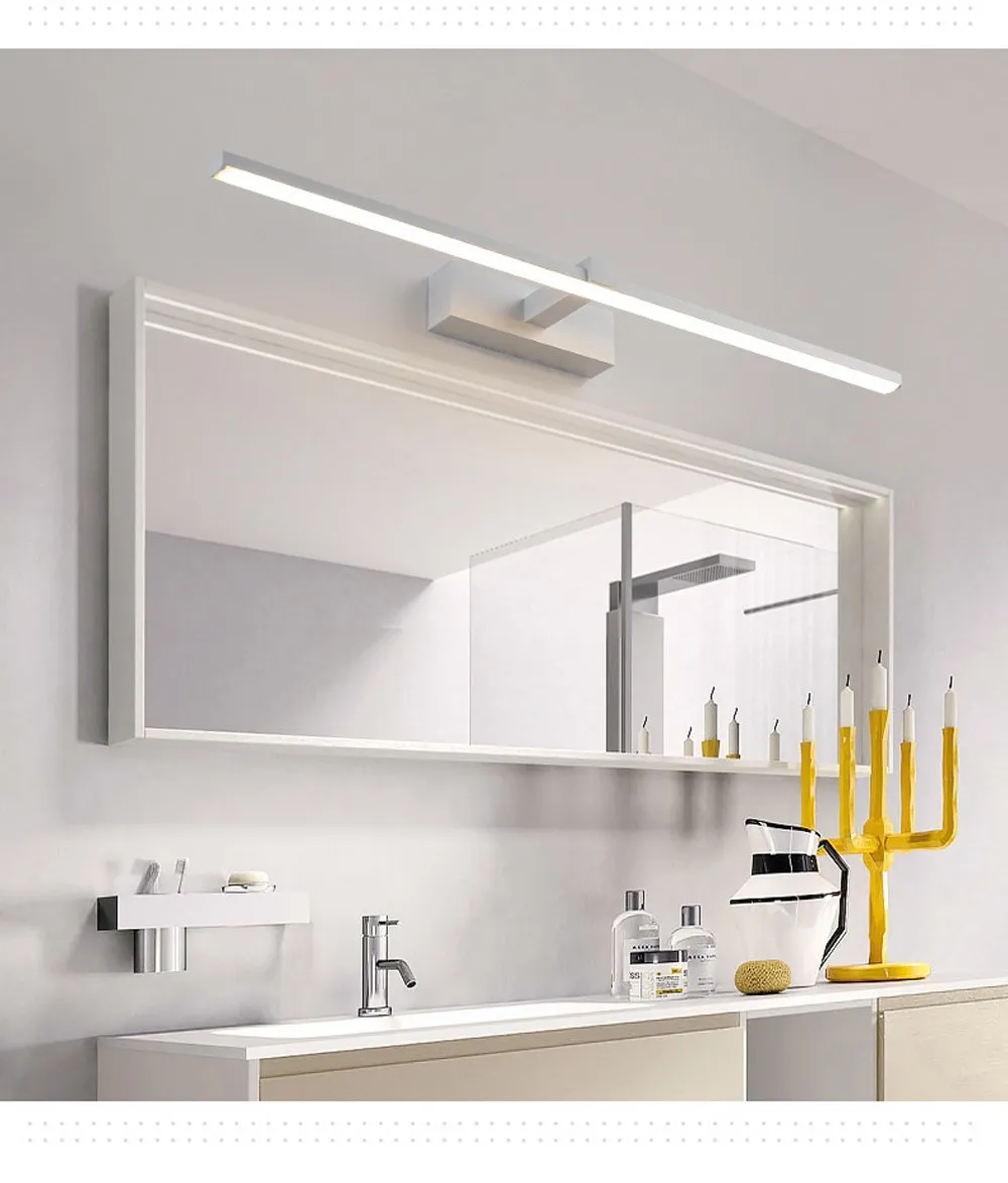LED Bathroom Mirror Light – Waterproof Wall Lamp for Makeup Vanity in White/Black - Image 10