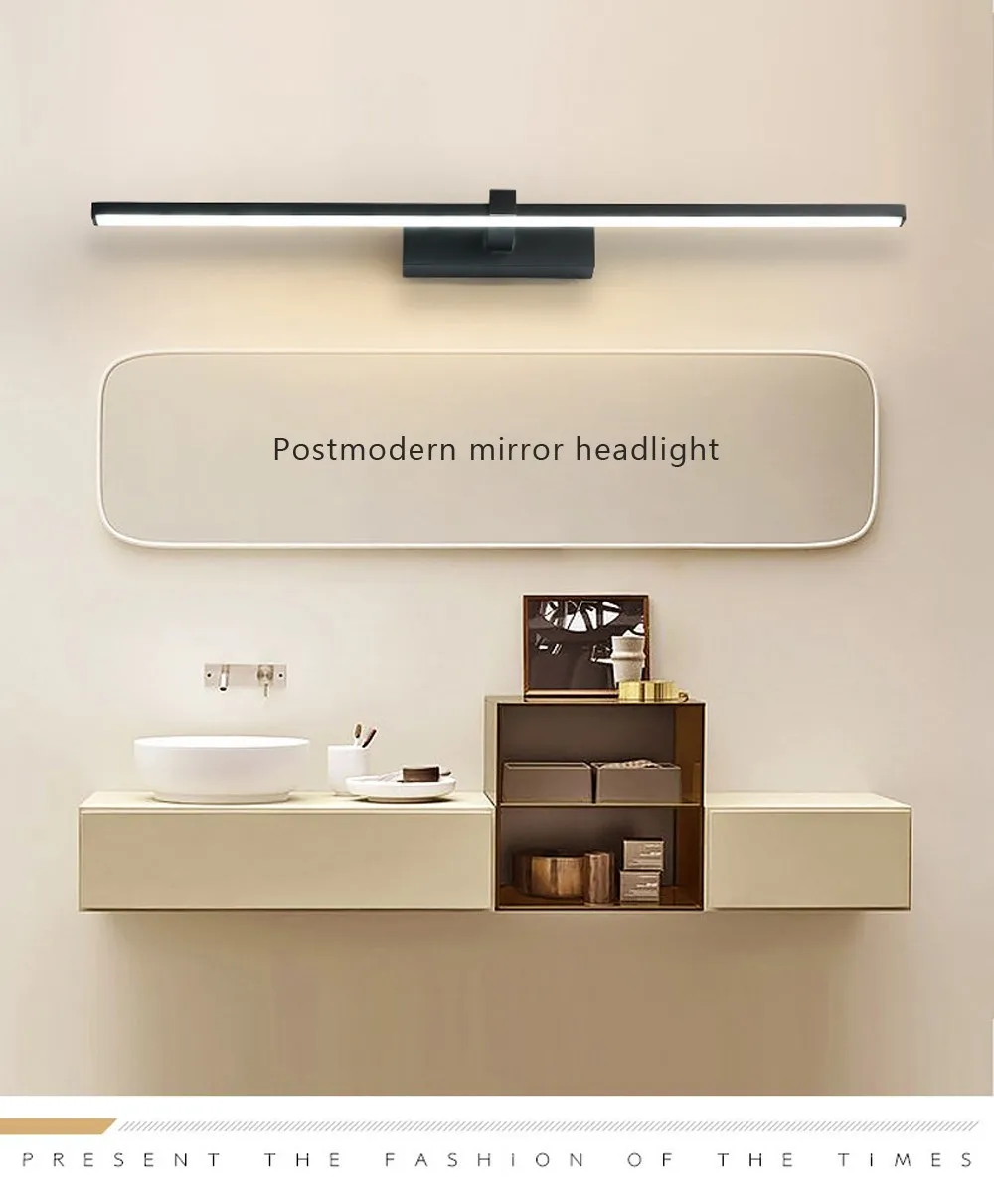 LED Bathroom Mirror Light – Waterproof Wall Lamp for Makeup Vanity in White/Black - Image 7