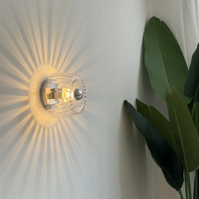 LED Bauhaus Glass Wall Lamp Nordic Retro Modern Living Room Hallway Light - Image 2