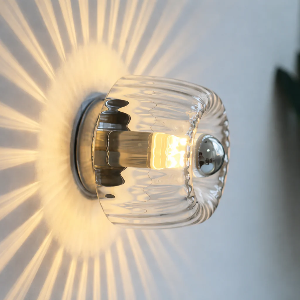 LED Bauhaus Glass Wall Lamp Nordic Retro Modern Living Room Hallway Light - Image 7